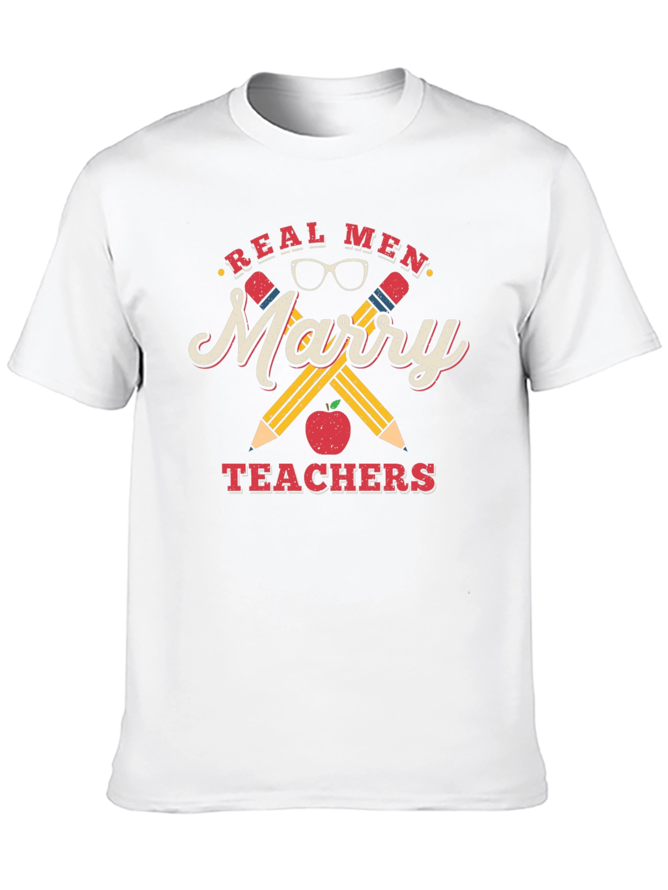 Black Real Men Marry Teachers Graphic Tee view 10