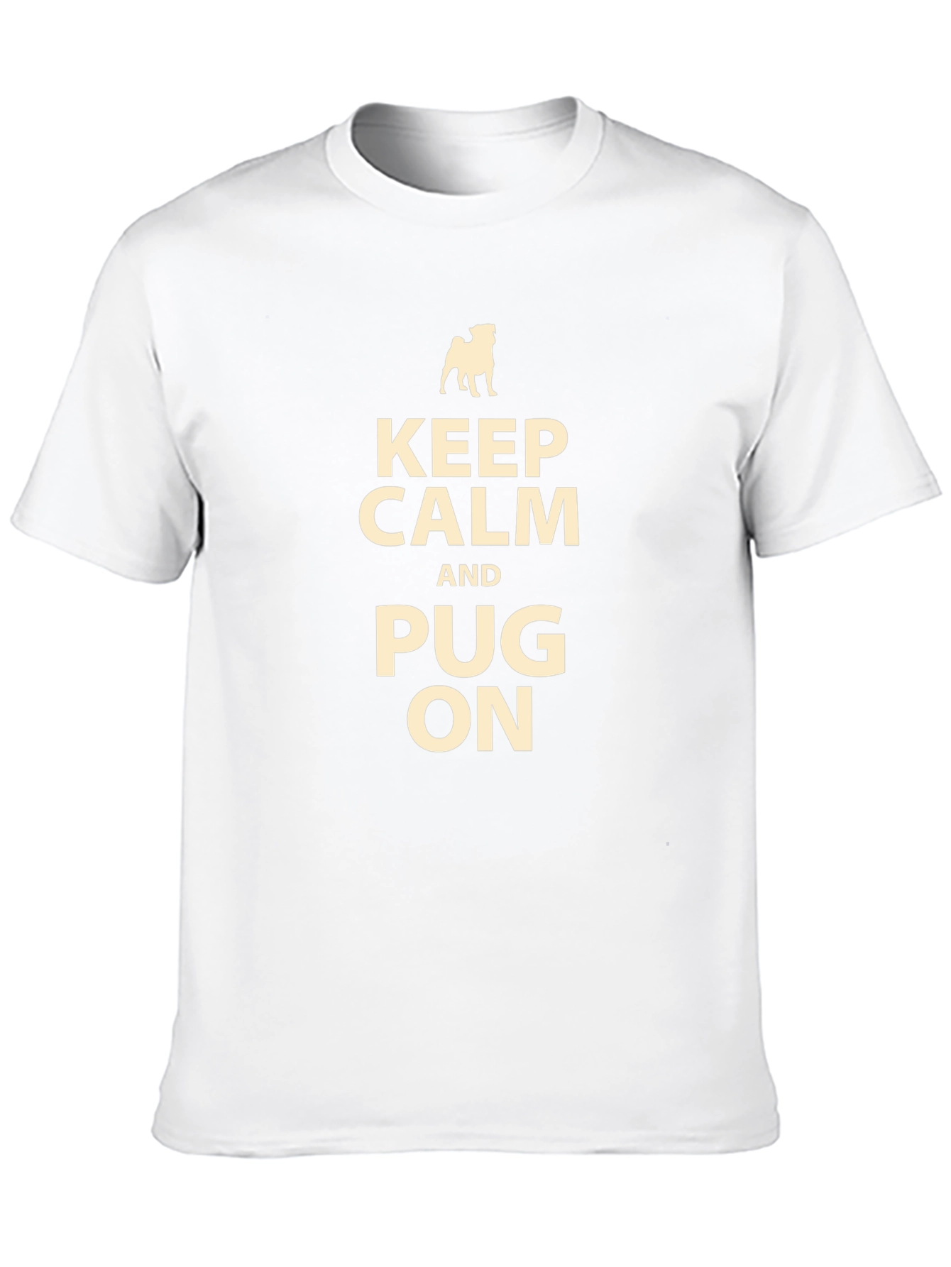Black Keep Calm and Pug On T-Shirt view 10