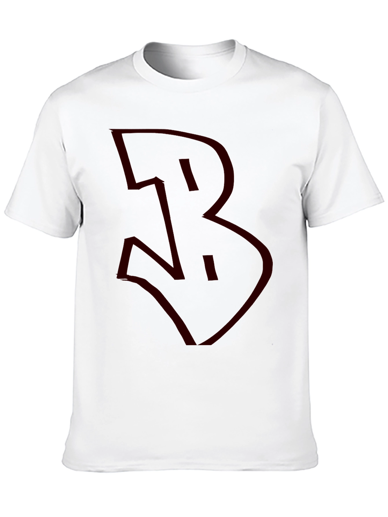 Black Bold Graphic Tee - Red "B" on Black view 10