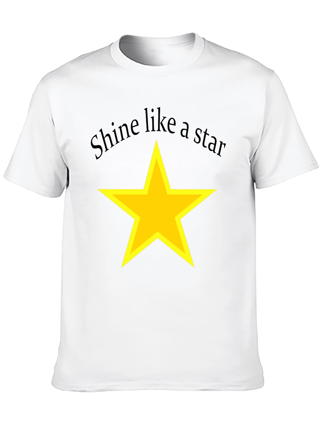Black Shine Like a Star Black T-Shirt view 10