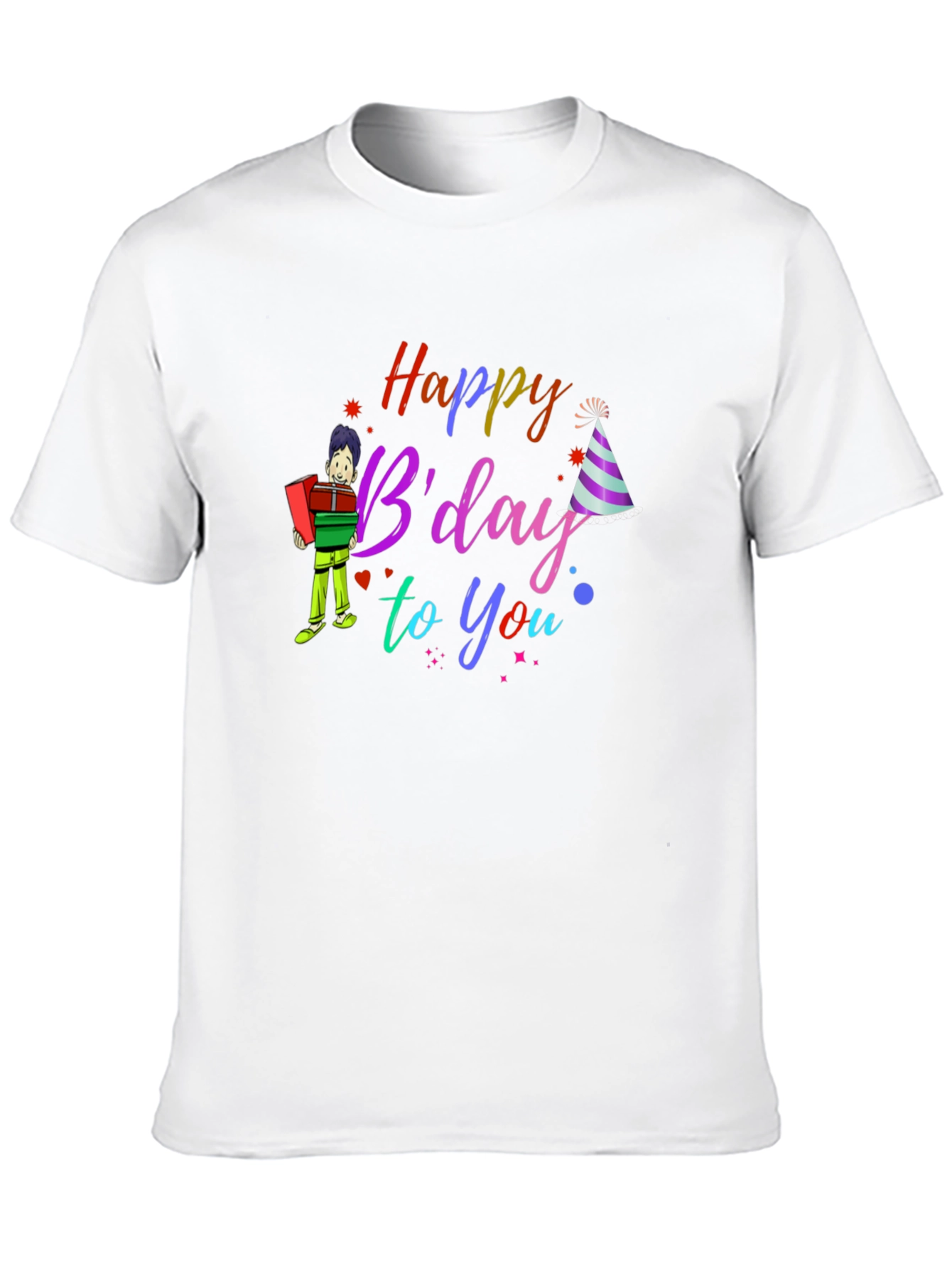 Black Happy B'day to You T-Shirt view 10
