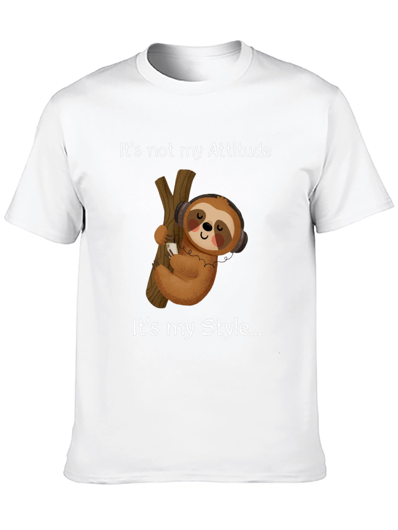 Black Sloth Style Tee: It's Not My Attitude view 10