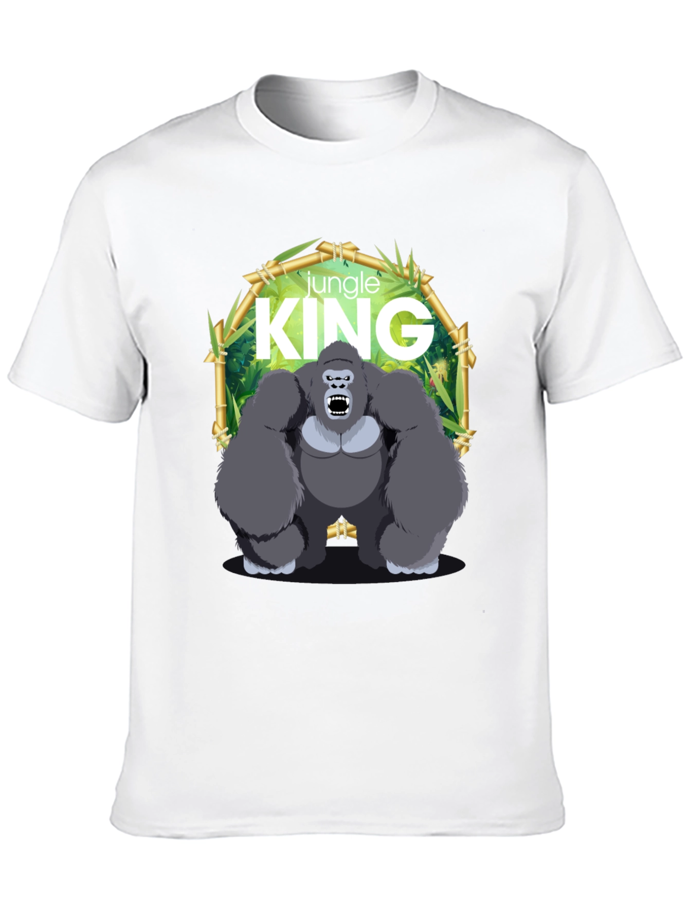Black Jungle King Gorilla Graphic Black T-Shirt view 10