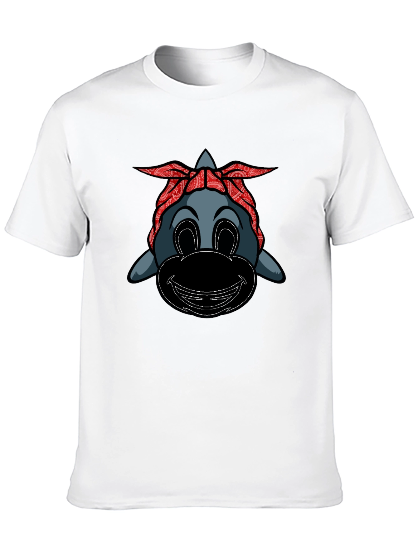 Black Cartoon Gangster Dolphin Graphic Tee view 10