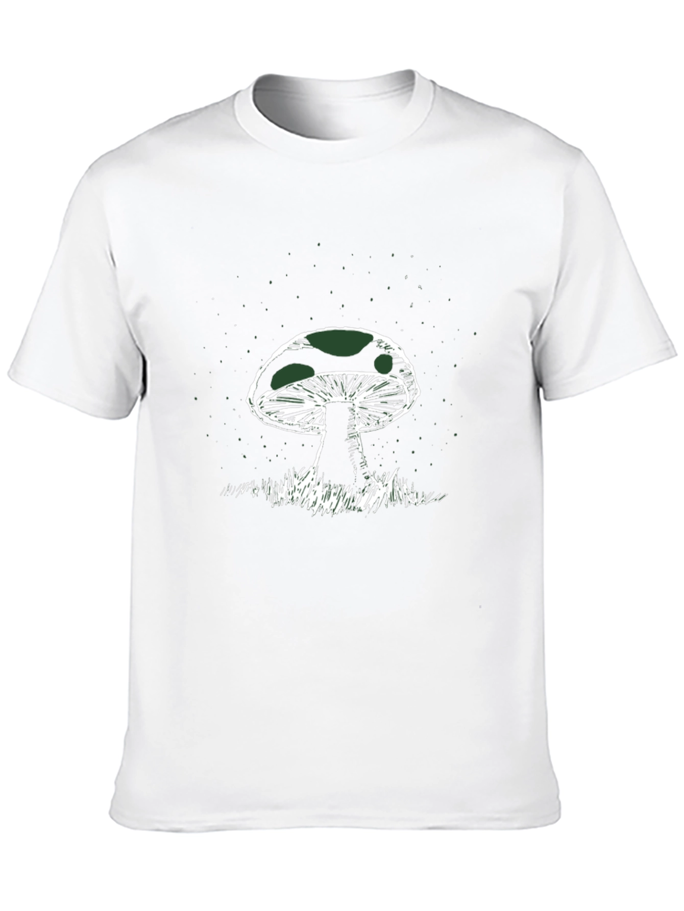 Black Mushroom Graphic T-Shirt - Nature Inspired Tee view 10