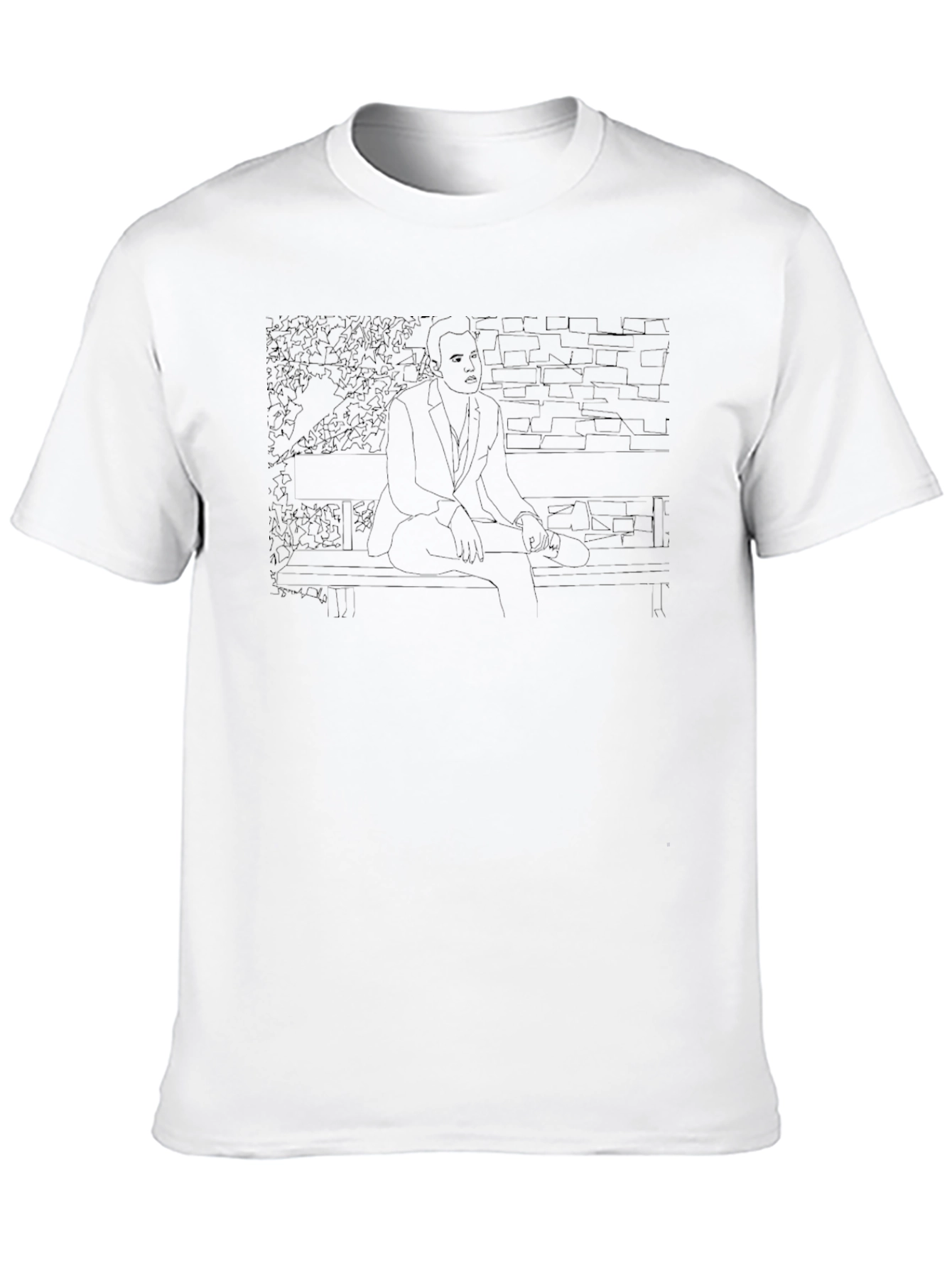 Black Contrasting Outline T-Shirt view 10