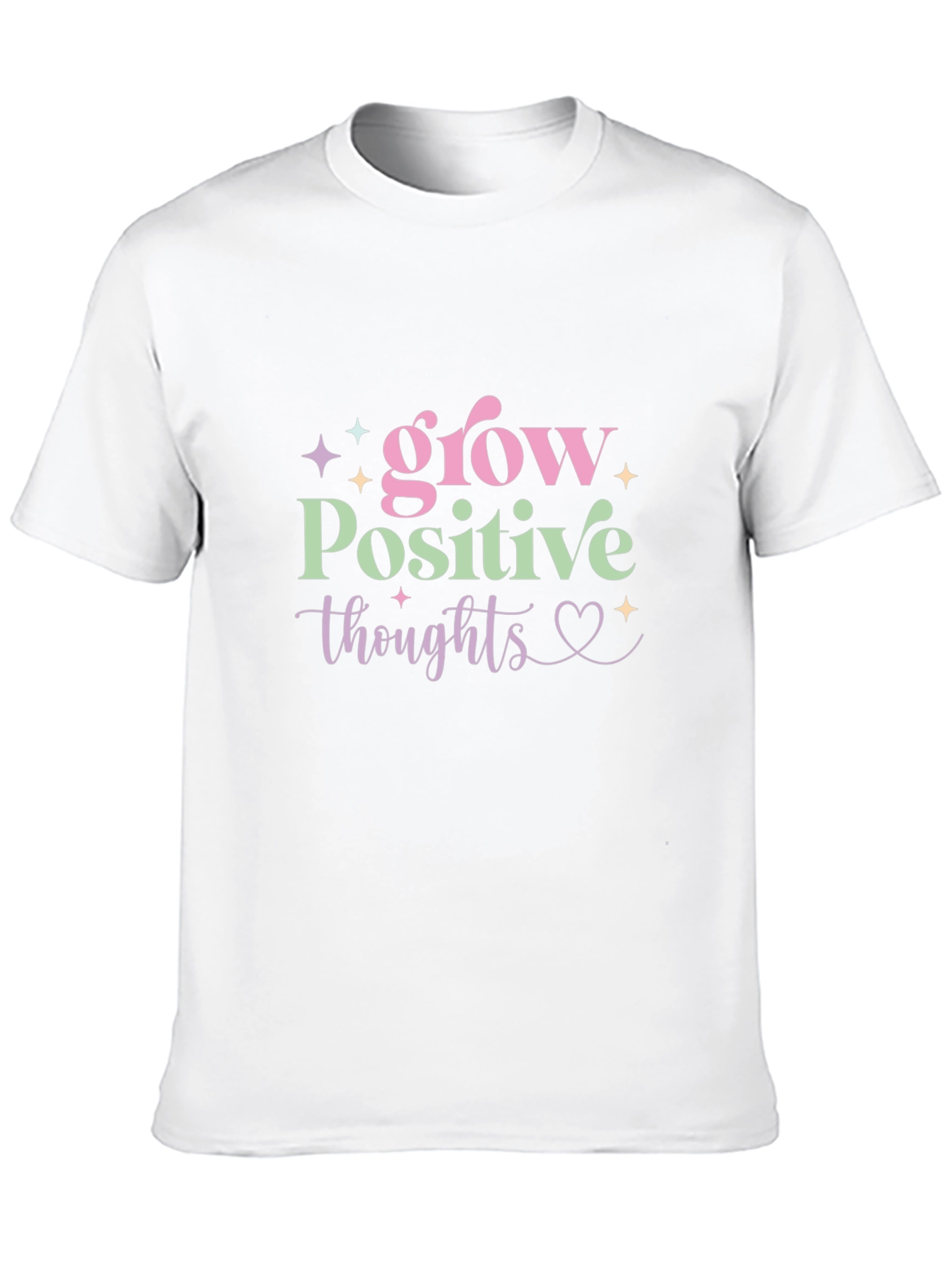 Black Grow Positive Thoughts Graphic Tee view 10