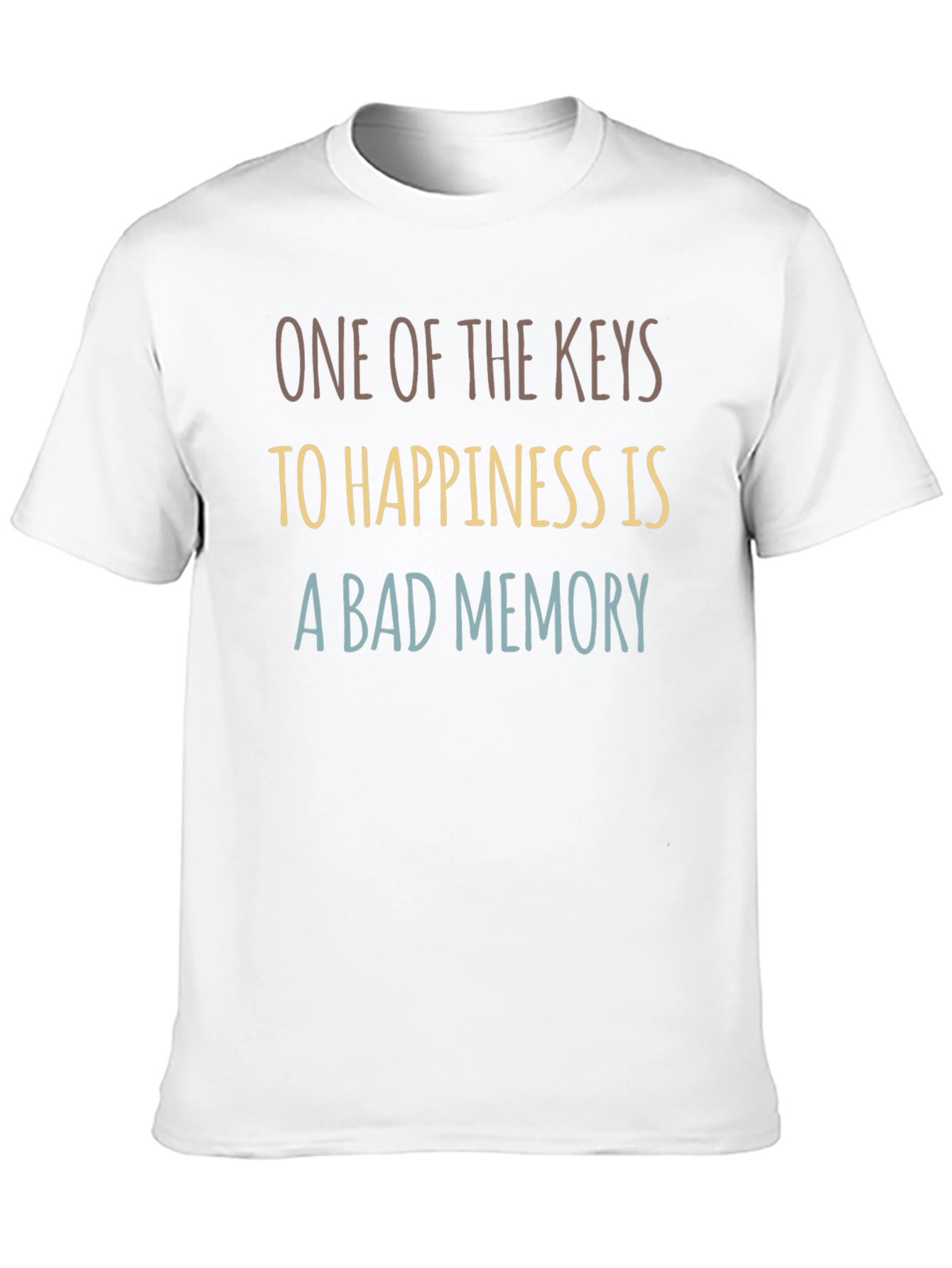 Black Humorous "Bad Memory" Graphic Tee - Black Cotton Comfort view 10