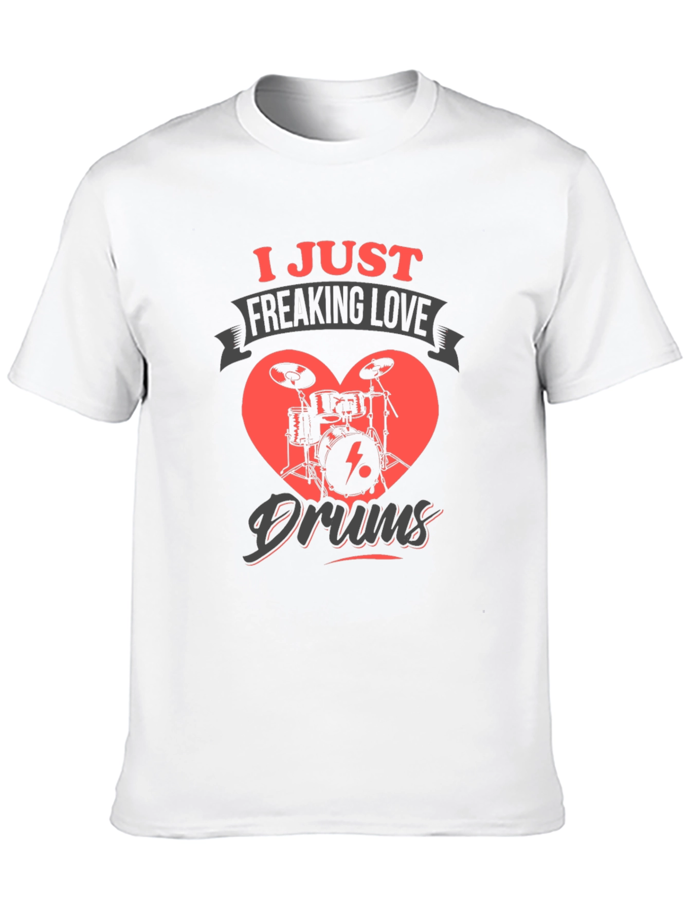 Black Drum Lover Graphic T-Shirt - Black view 10