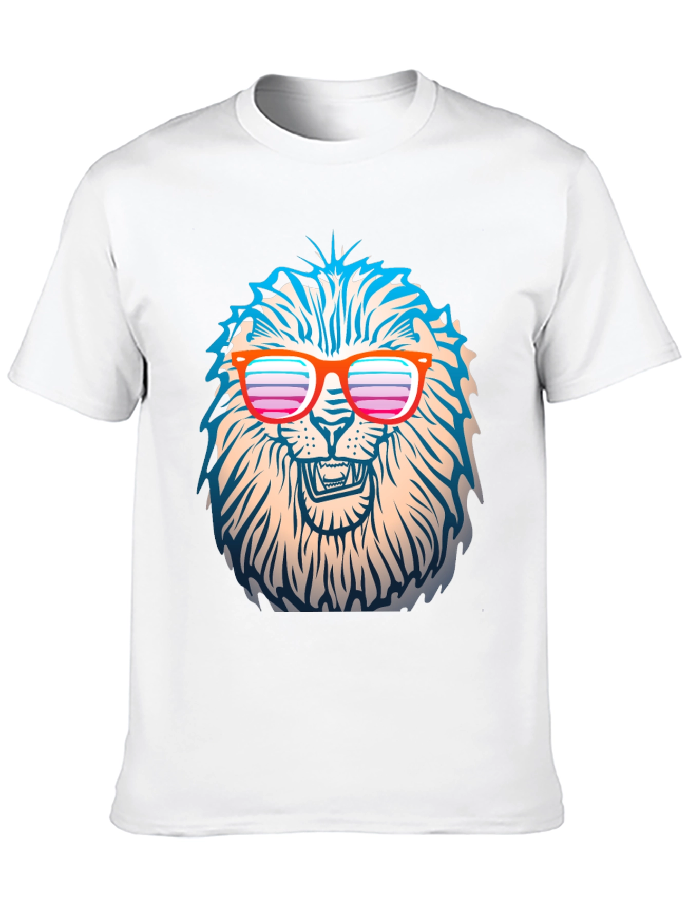Black Cool Lion T-Shirt with Retro Sunglasses view 10
