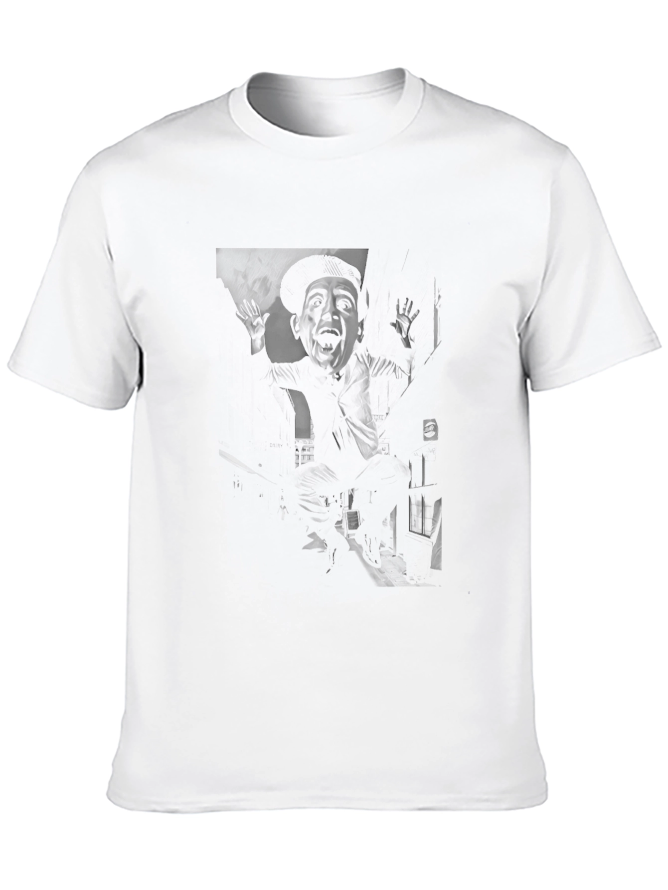 Black Dark Graphic Print Crew Neck T-Shirt view 10