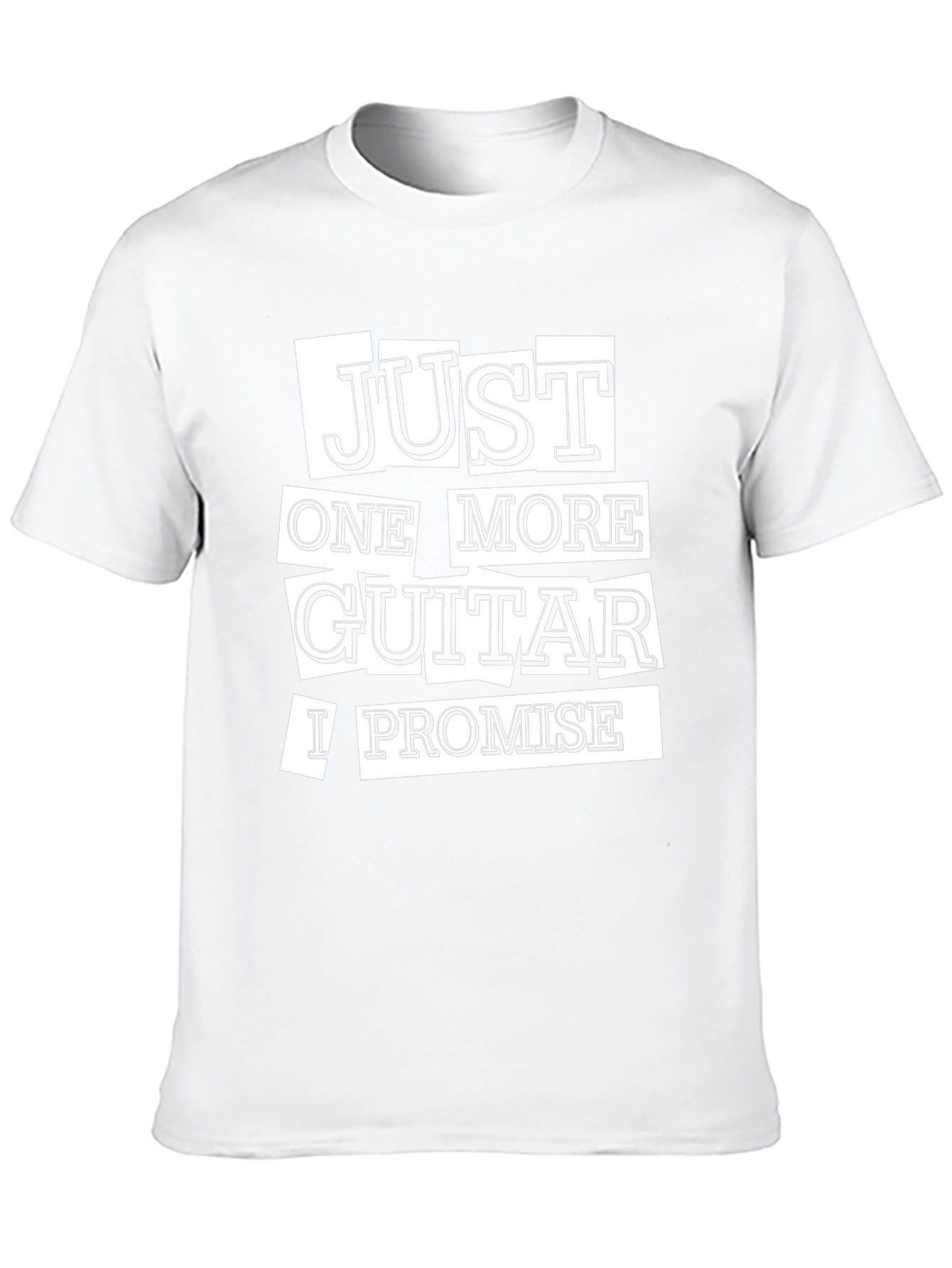 Black Just One More Guitar T-Shirt - Musician Novelty Tee view 10
