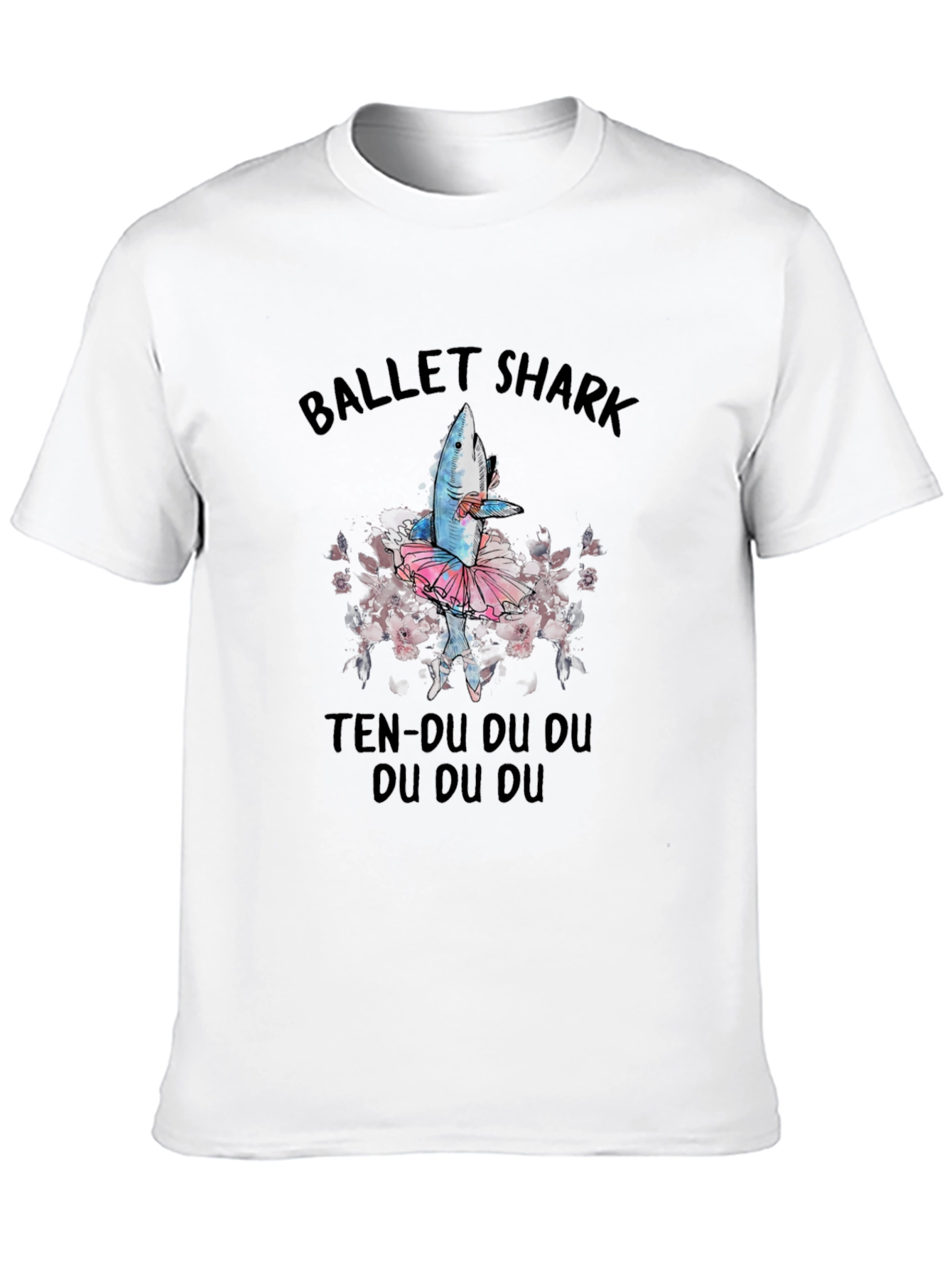 Black Ballet Shark T-Shirt - Funny Dance Tee view 10