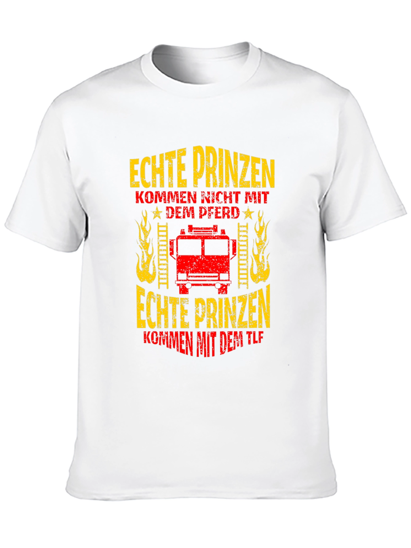 Black Firefighter T-Shirt - Real Princes Come With the TLF view 10