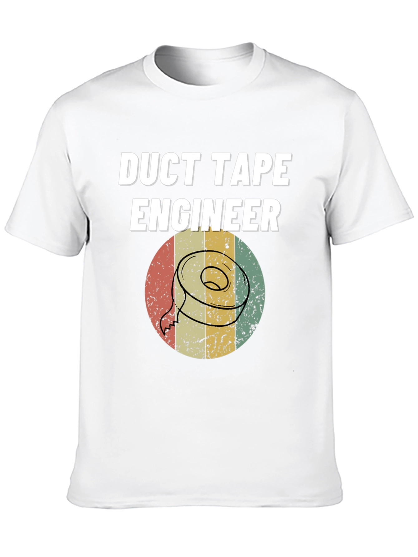 Black Duct Tape Engineer T-Shirt - Retro Design view 10