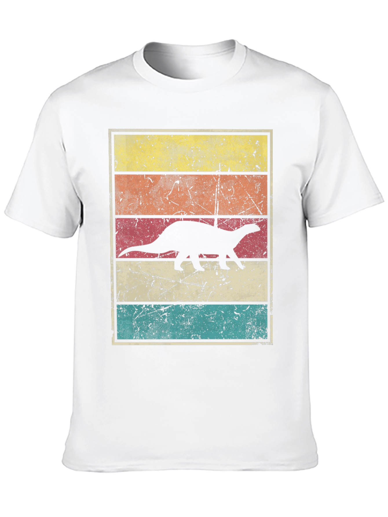 Black Retro Dinosaur Graphic T-Shirt view 10