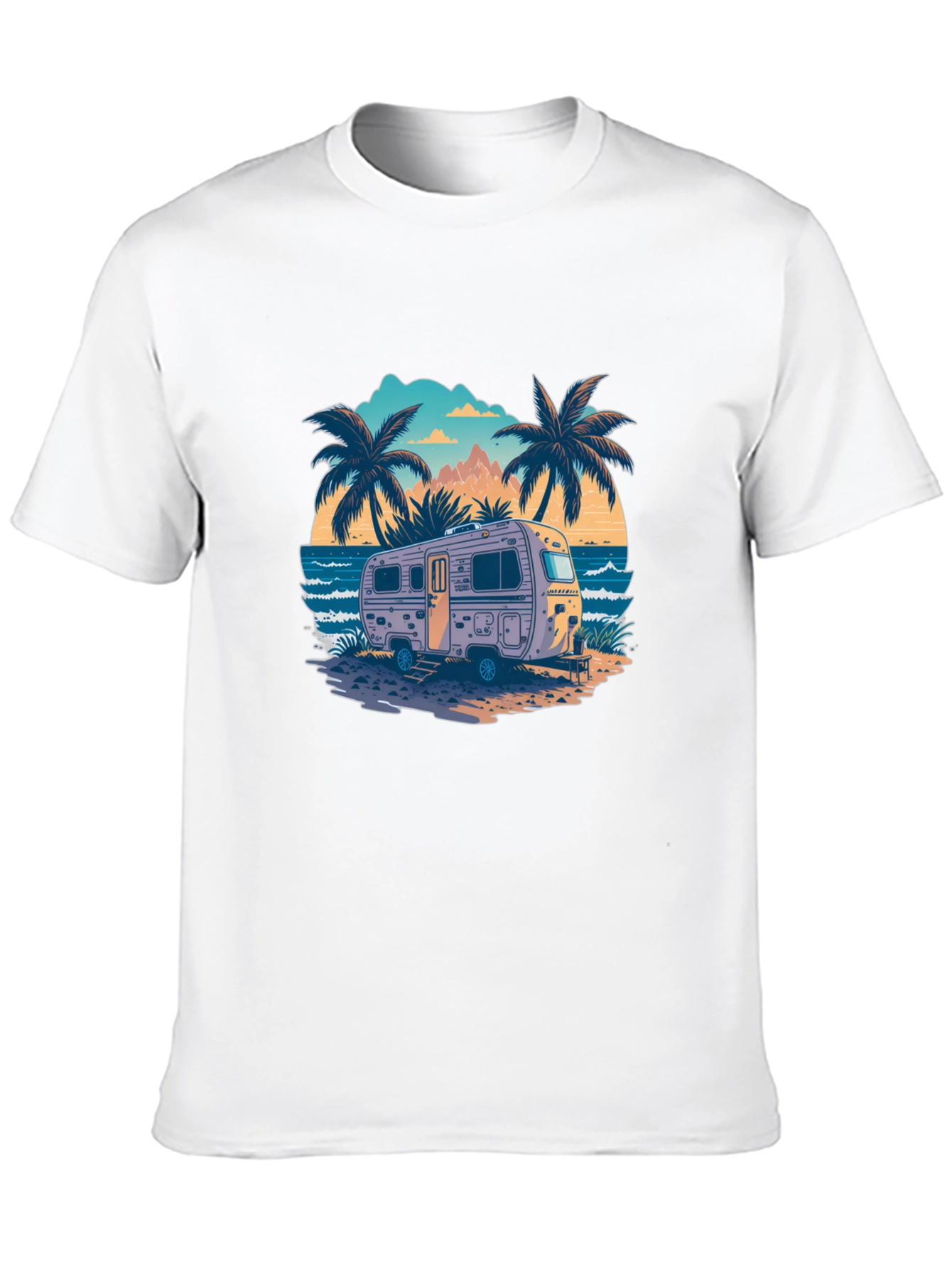 Black Beach Camping RV T-Shirt - Vacation Vibes view 10