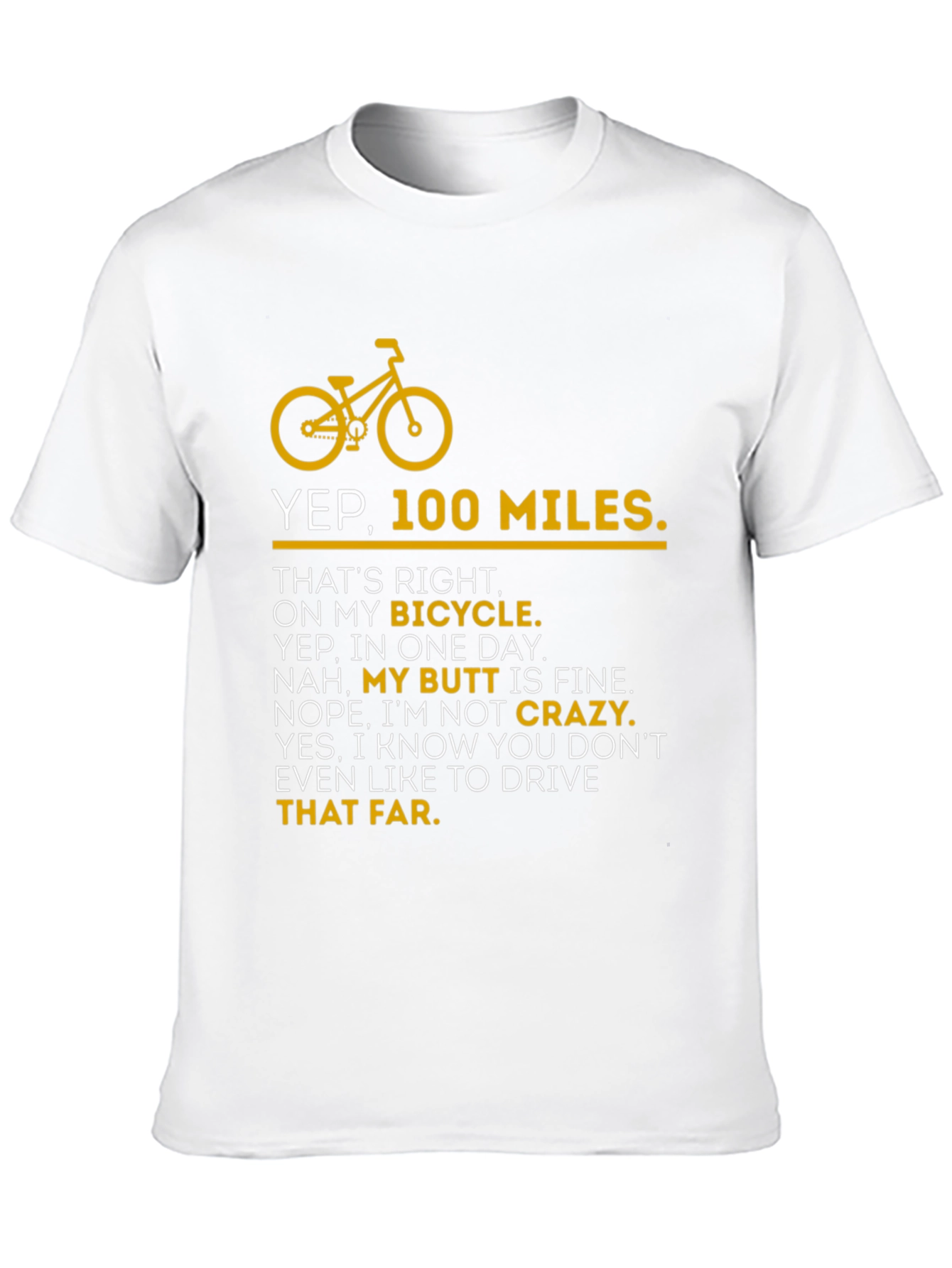 Black Yep 100 Miles Bicycle T-Shirt view 10
