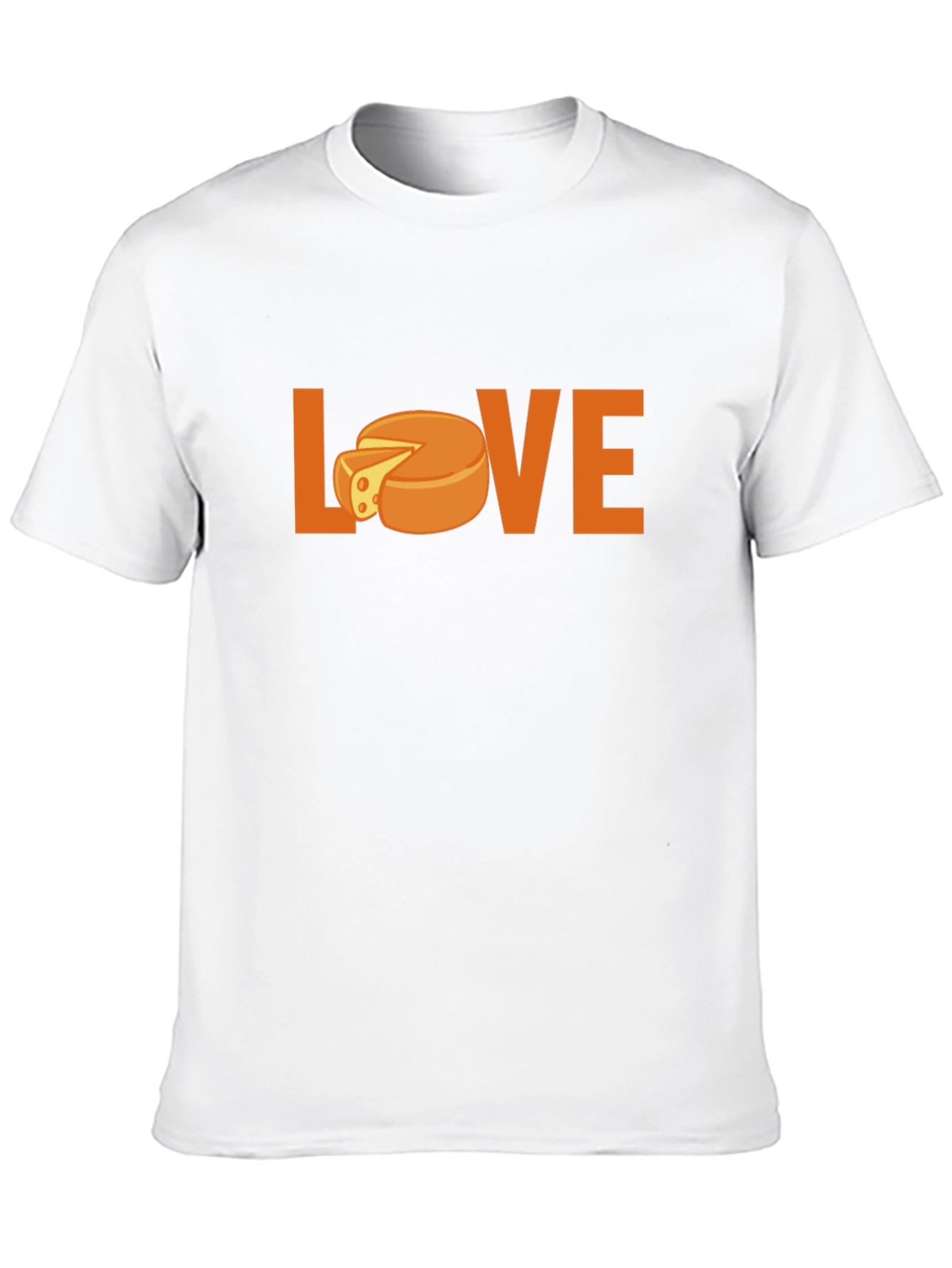 Black Love Cheese Graphic T-Shirt - Black Crew Neck view 10