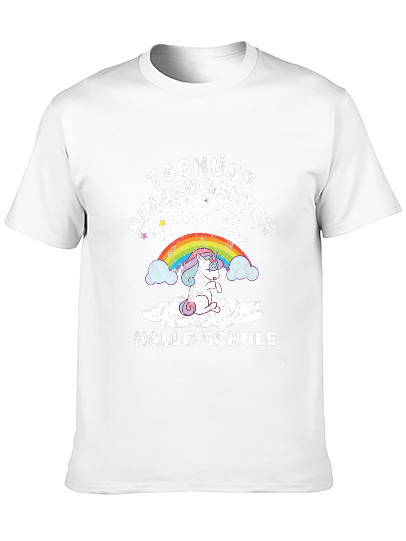 Black Tschüss Kindergarten Hallo Schule Unicorn T-Shirt view 10