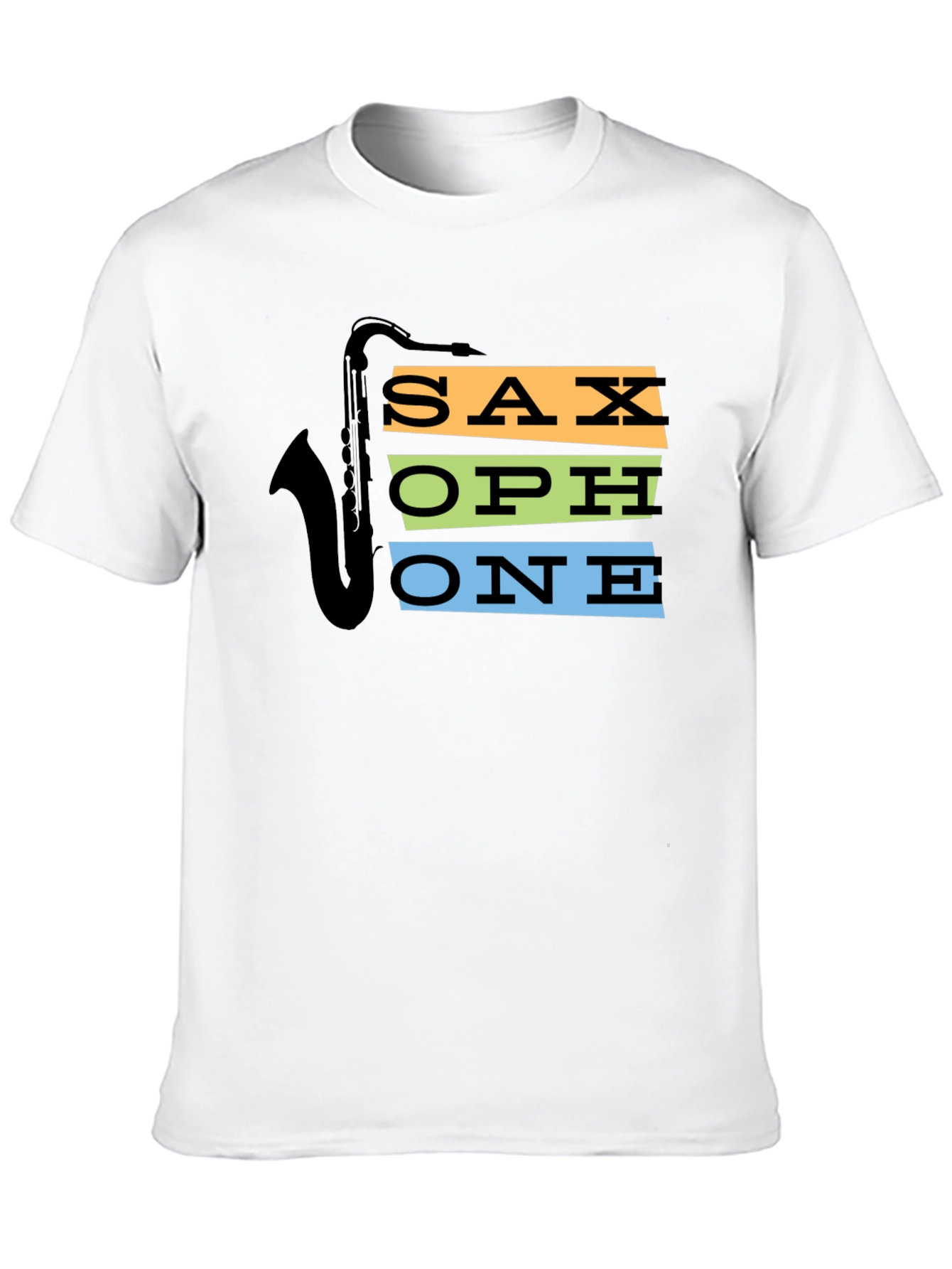 Black Saxophone Graphic Tee - Cool Music Lover Shirt view 10