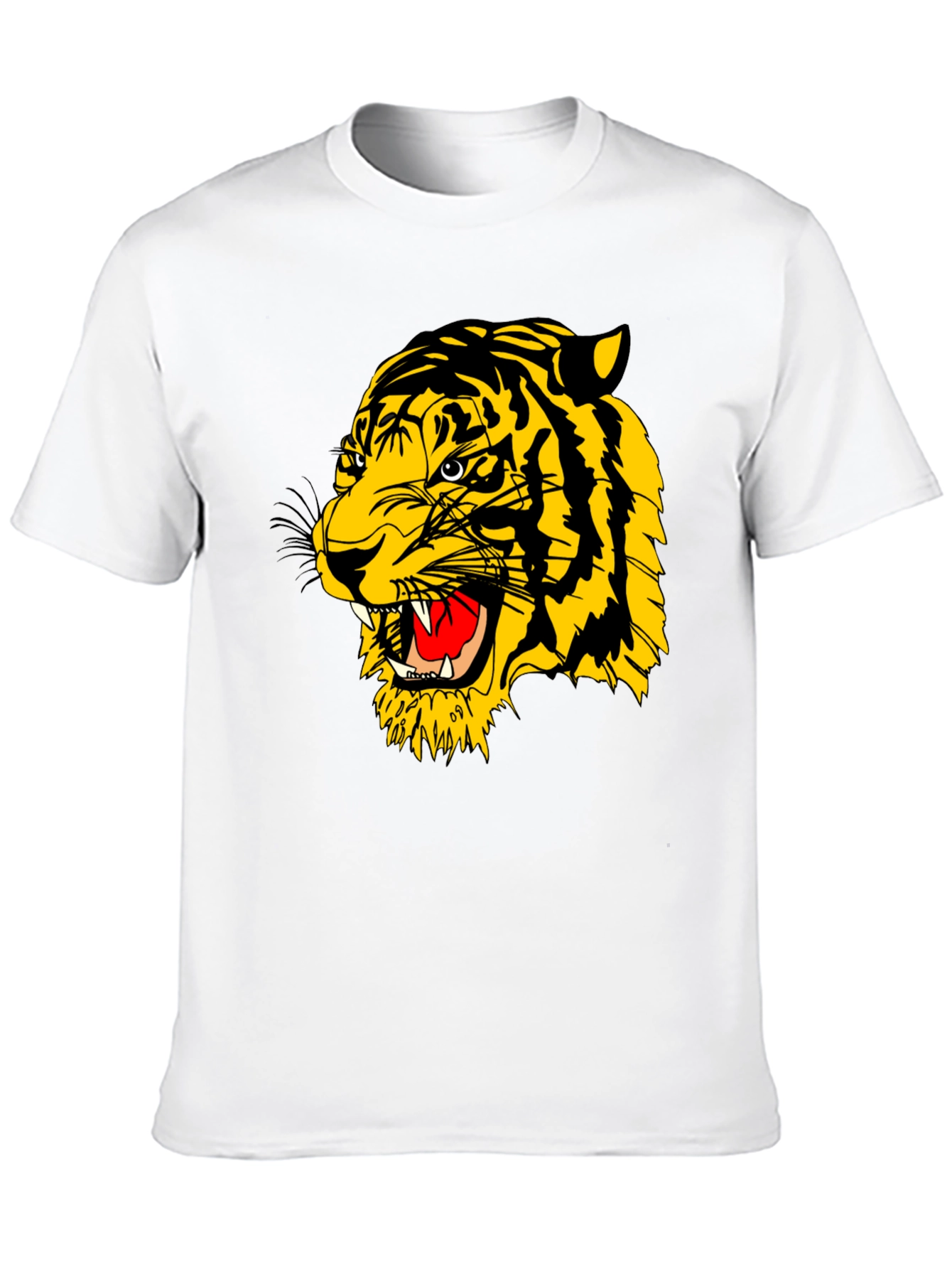 Black Roaring Tiger Graphic Black T-Shirt view 10