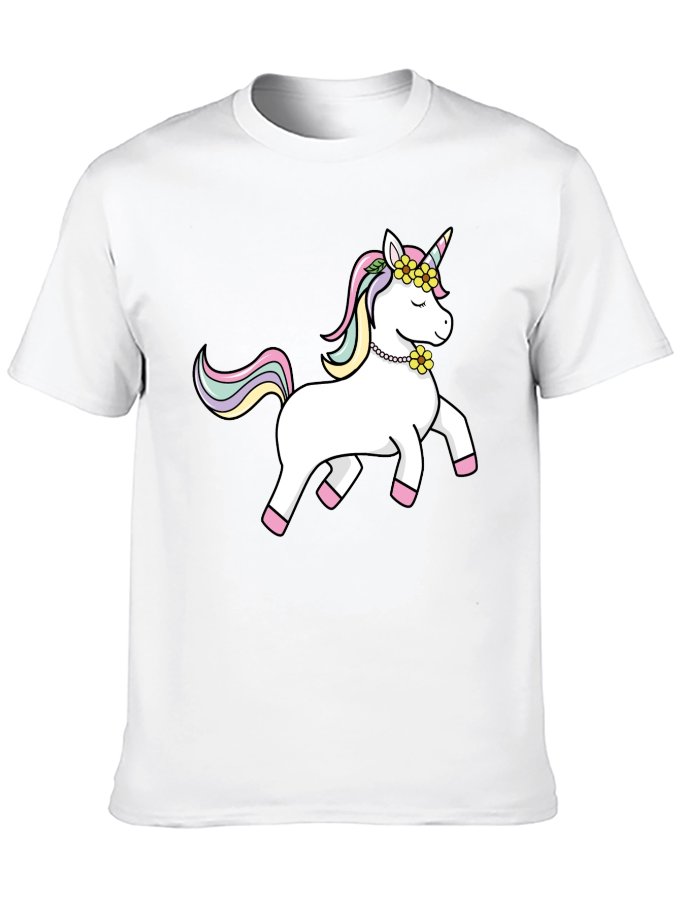 Black Unicorn Graphic Tee - Black Cotton Casual Shirt view 10