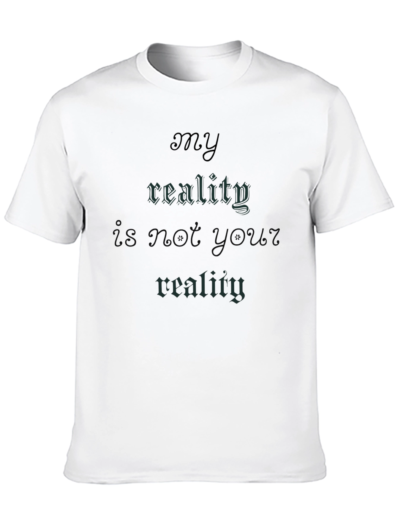 Black My Reality T-Shirt - Gothic Style Tee view 10