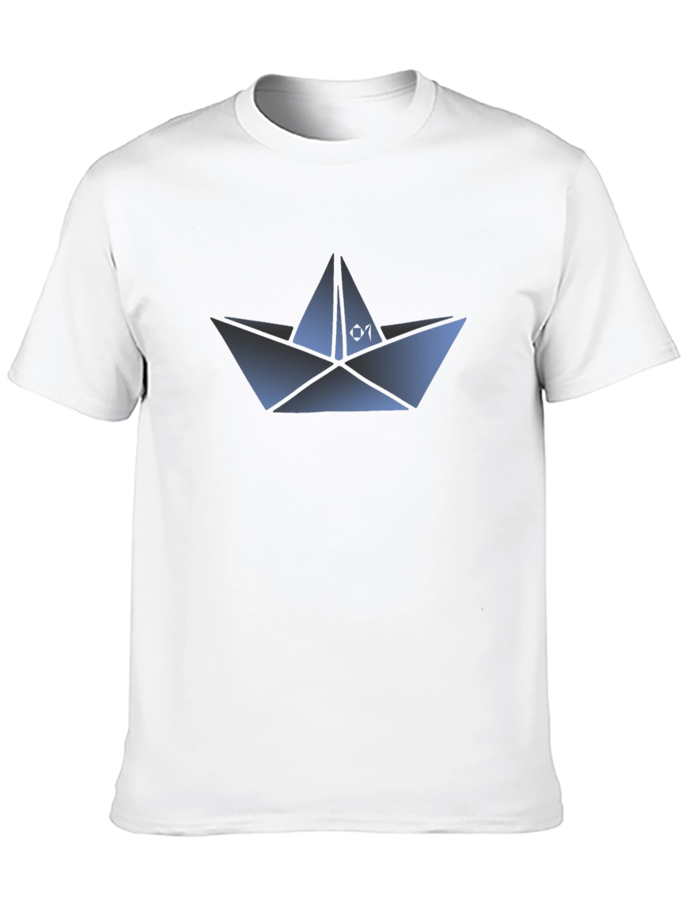 Black Paper Boat Graphic Tee - Unique Origami Design view 10