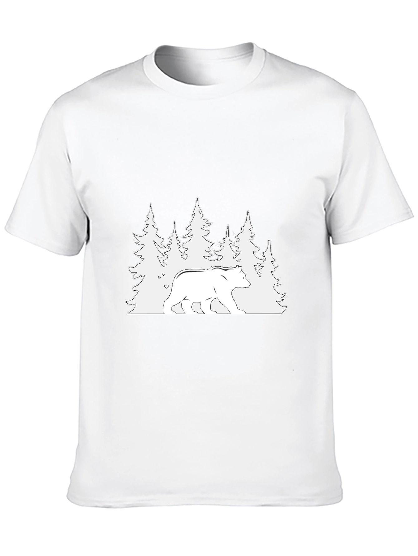 Black Bear & Forest Graphic Tee - Nature Lover Apparel view 10