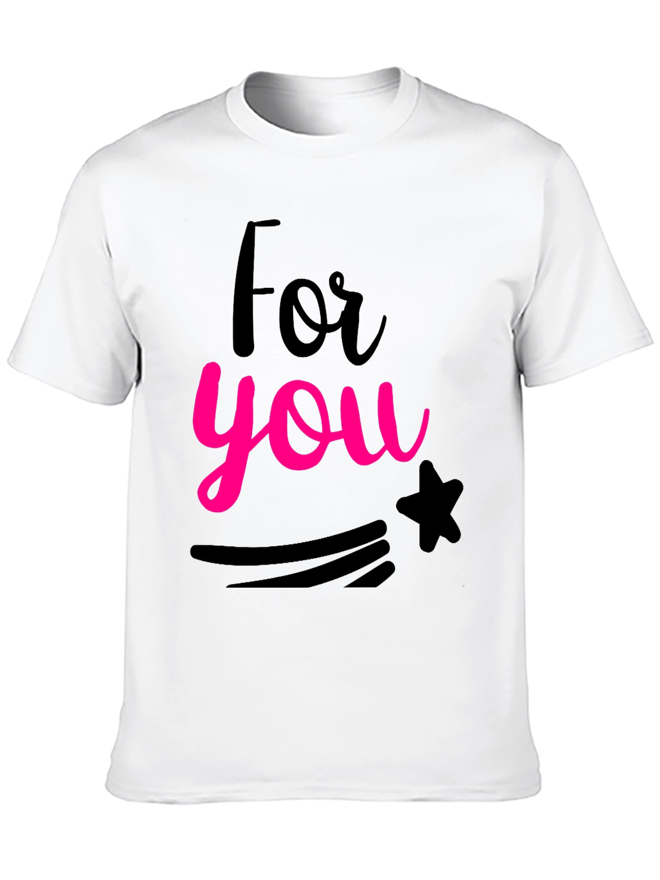 Black For You Graphic Print Black Crew Neck T-Shirt view 10