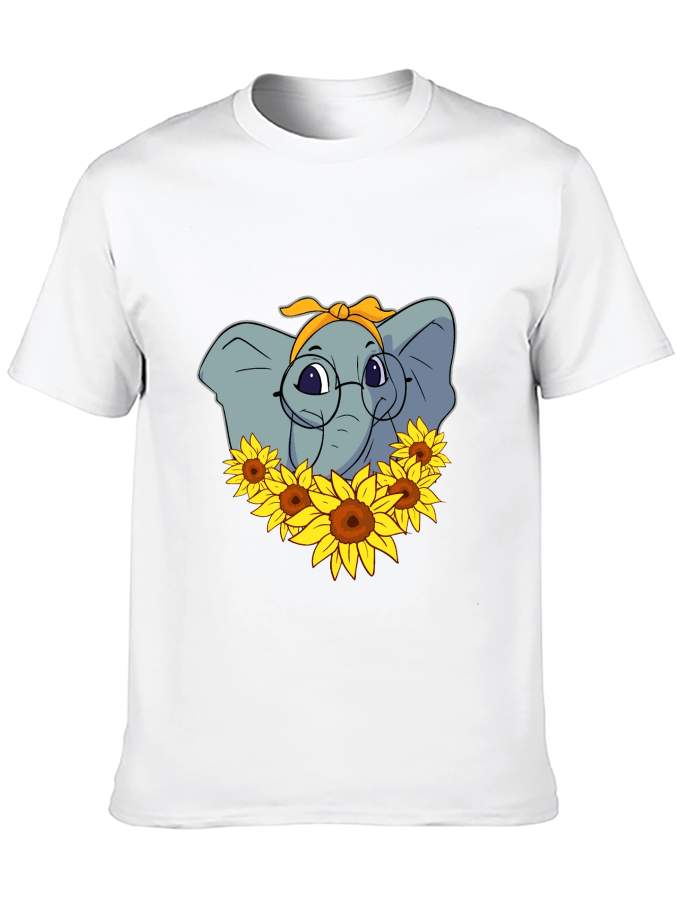 Black Elephant Sunflower T-Shirt - Stylish Graphic Tee view 10