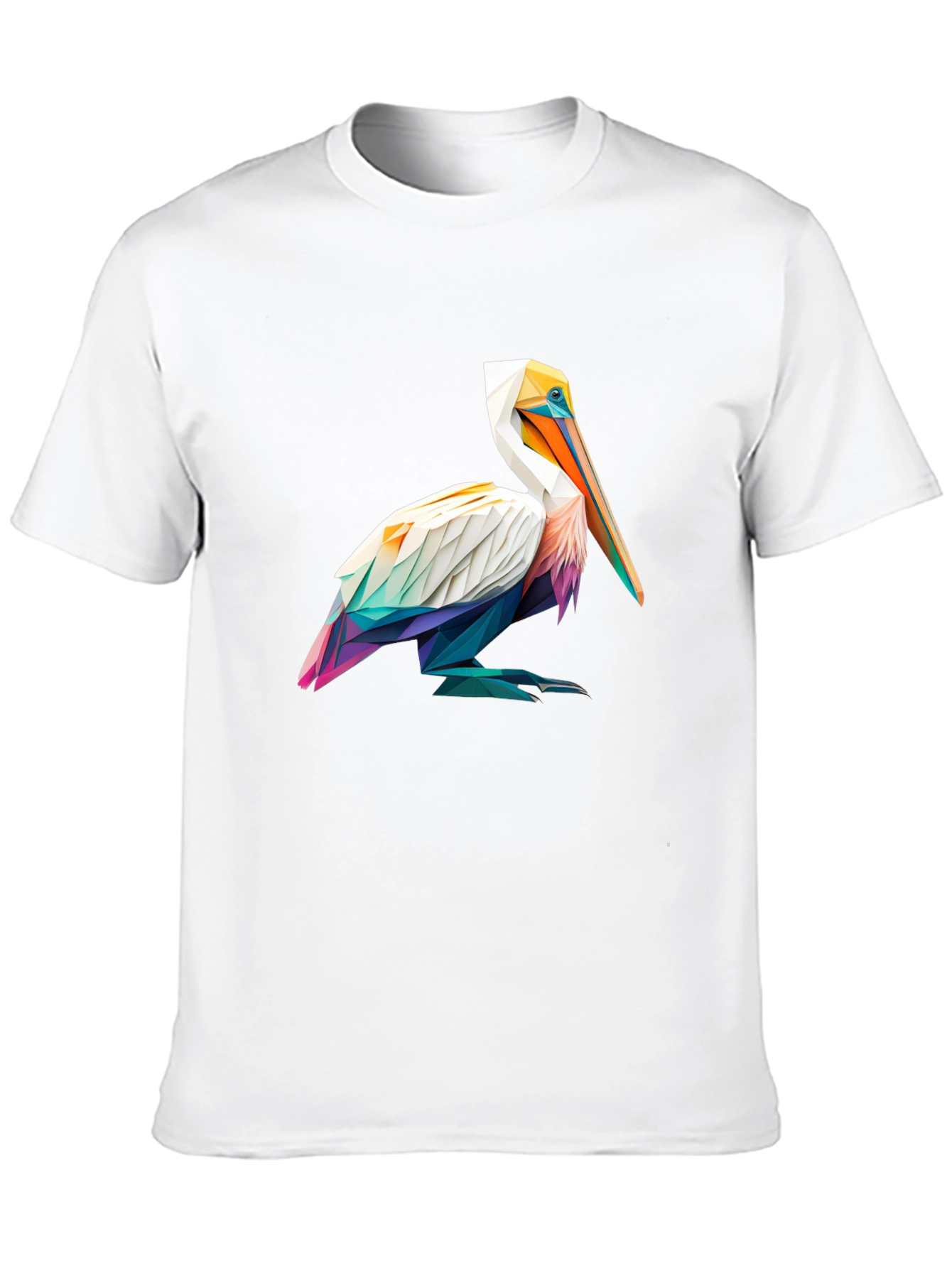 Black Geometric Pelican Graphic Tee - Stylish Black T-Shirt view 10