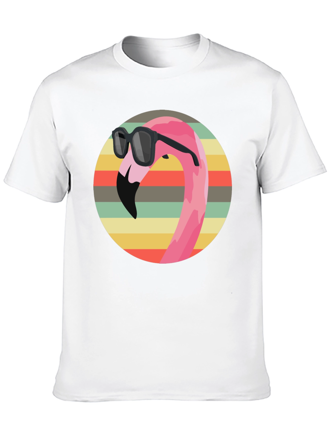 Black Cool Flamingo Graphic Tee - Retro Style view 10