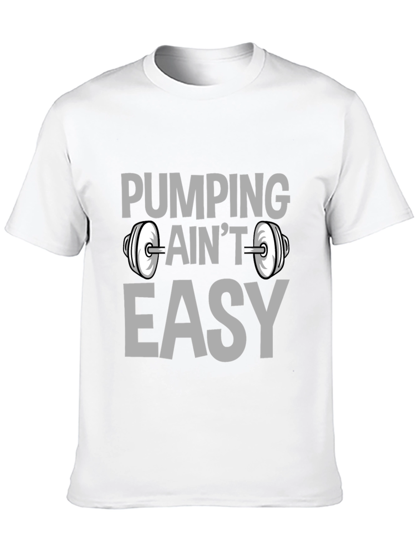 Black Pumping Ain't Easy Black Graphic T-Shirt view 10