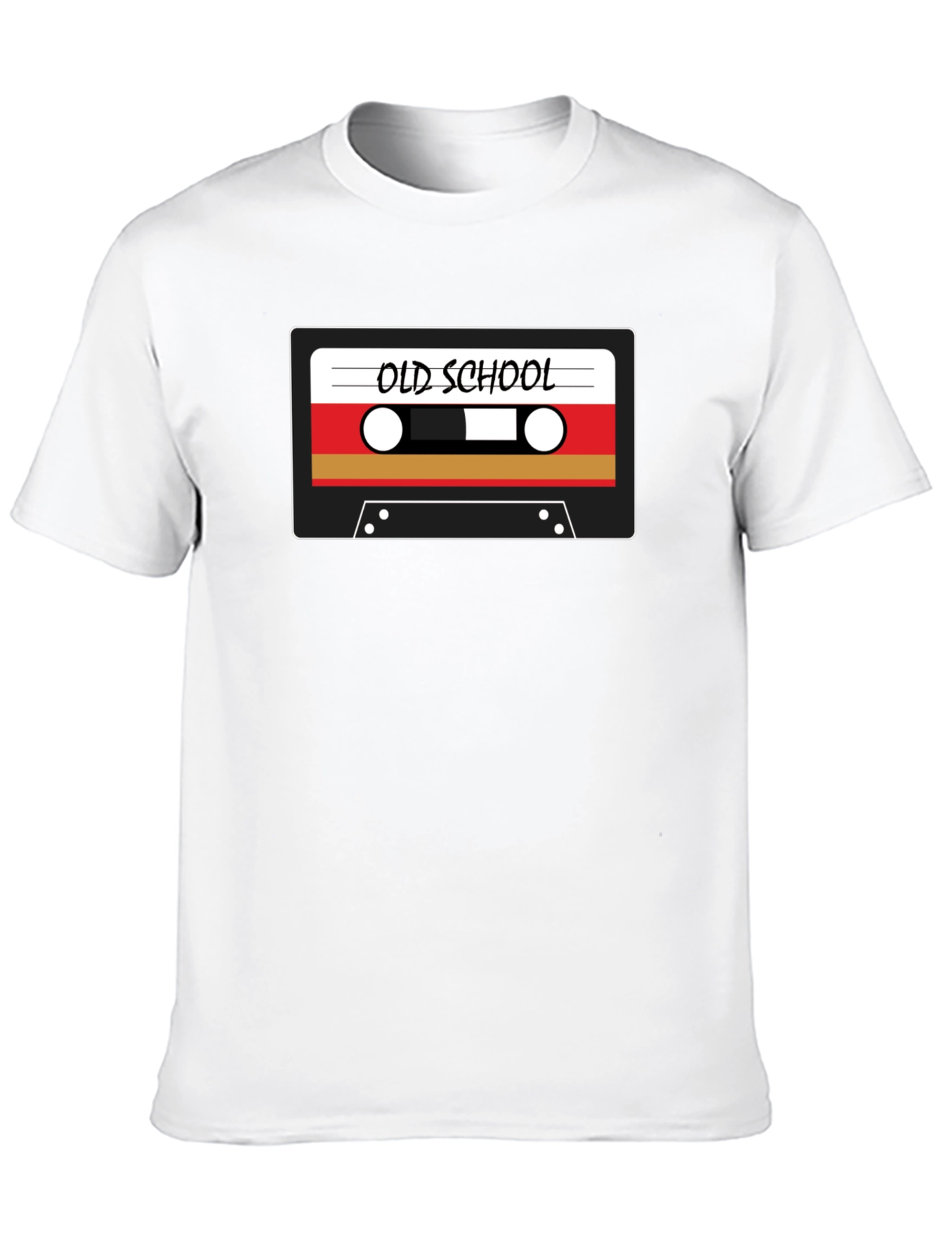 Black Retro Old School Cassette Tape Graphic Black T-Shirt view 10