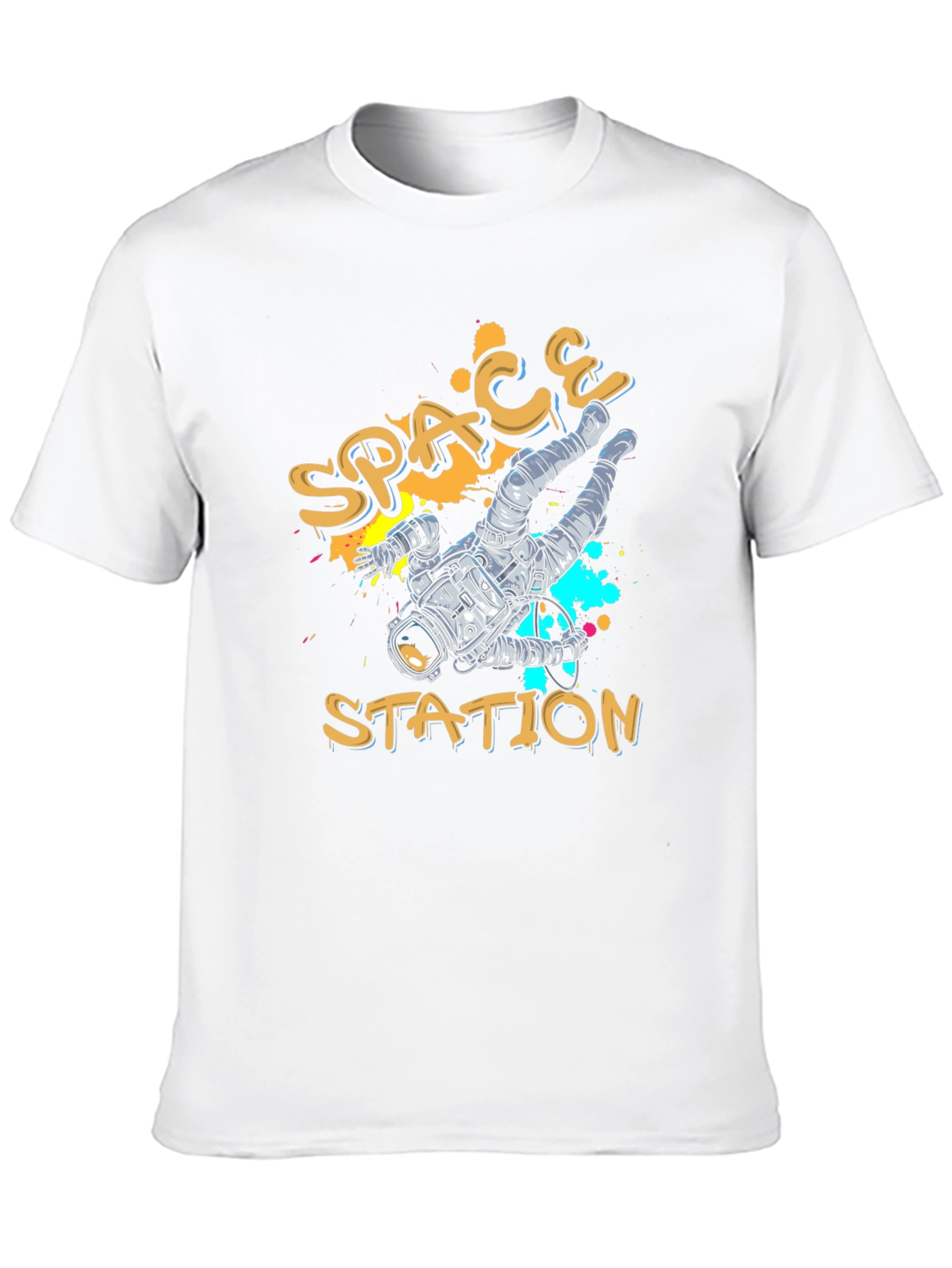 Black Space Station Graphic T-Shirt view 10