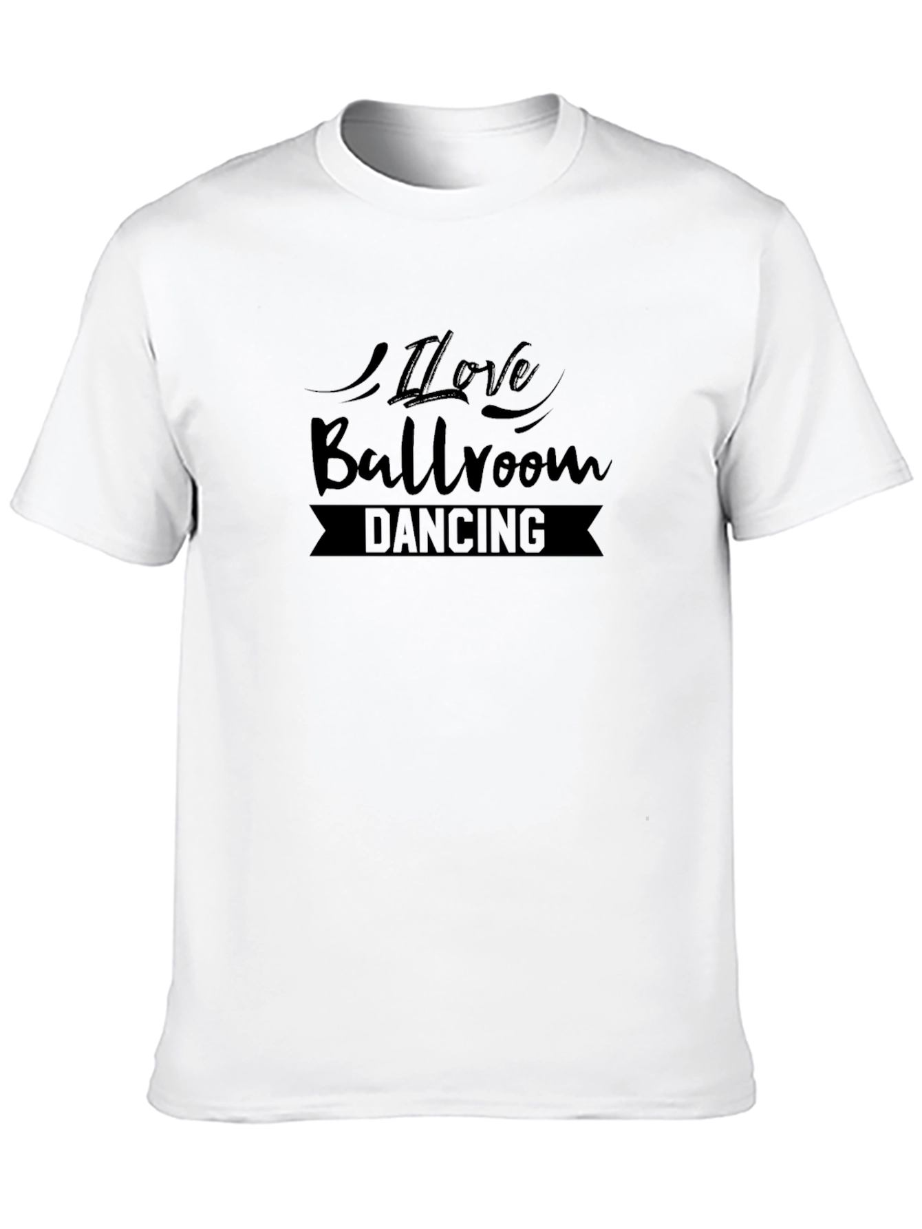 Black I Love Ballroom Dancing Graphic T-Shirt view 10
