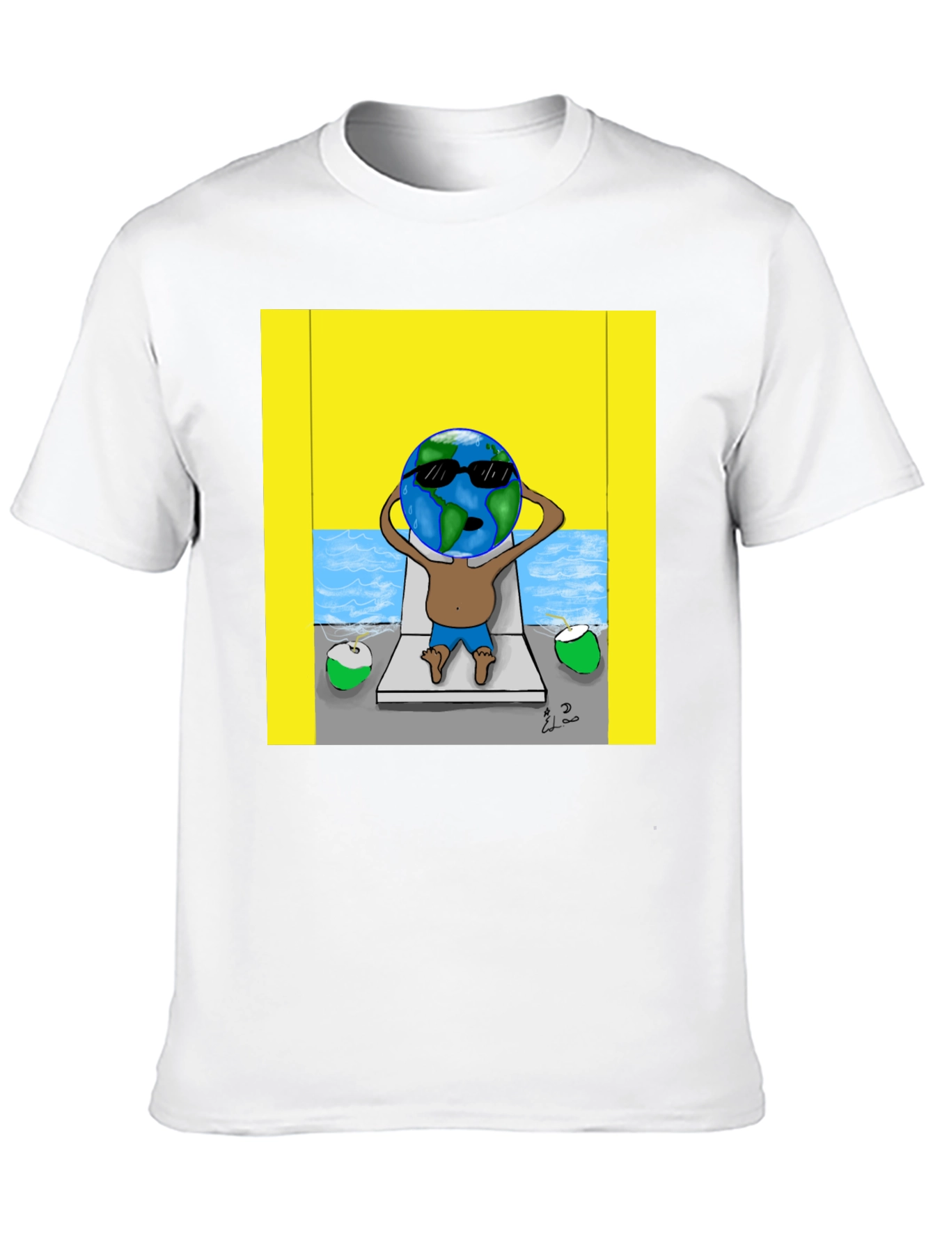 Black Earth Globe Beach T-Shirt view 10