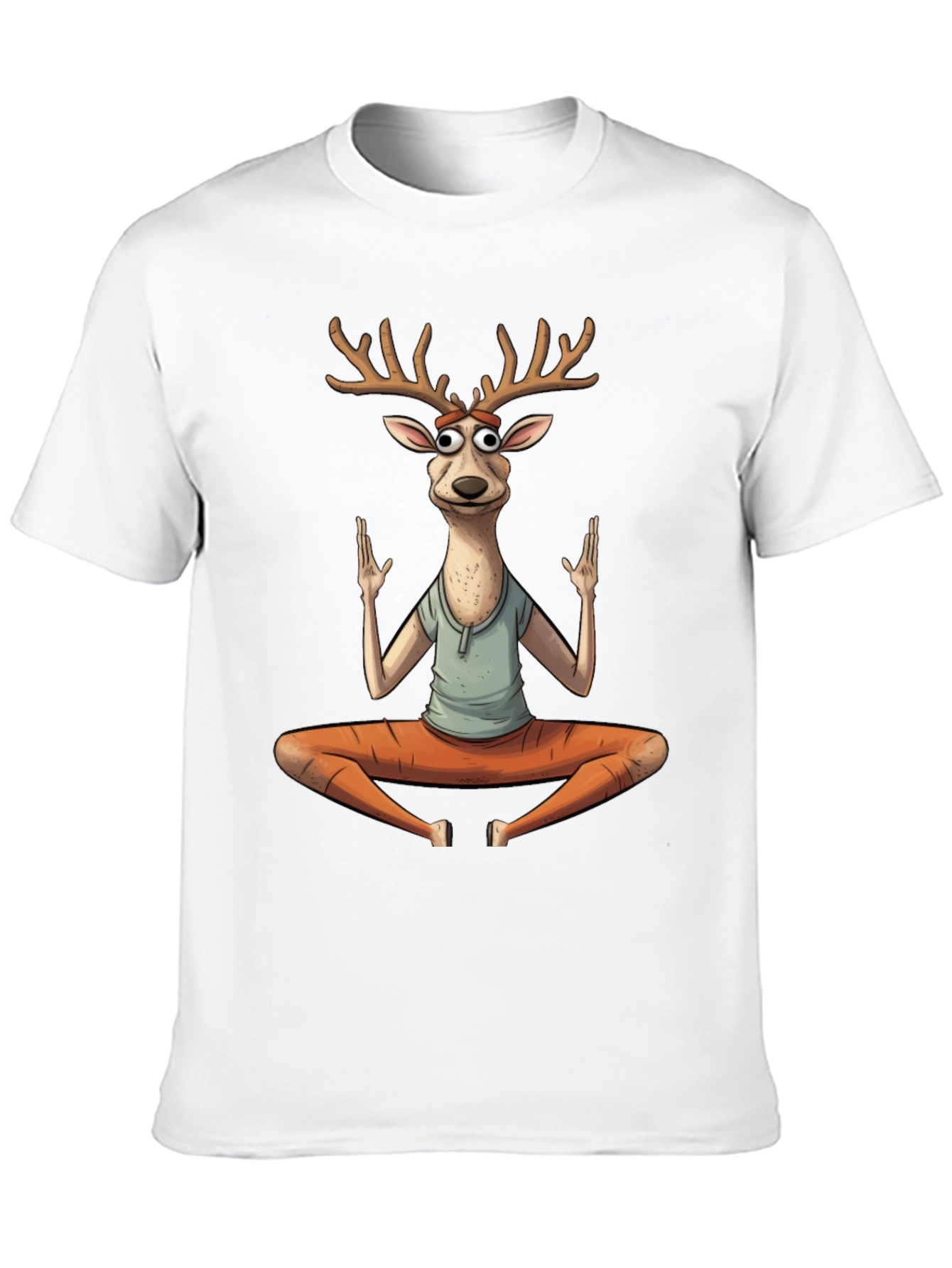 Black Yoga Deer Graphic T-Shirt view 10