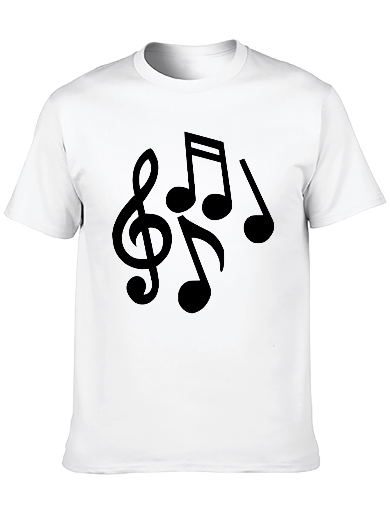Black Musical Notes Graphic Tee - Black view 10