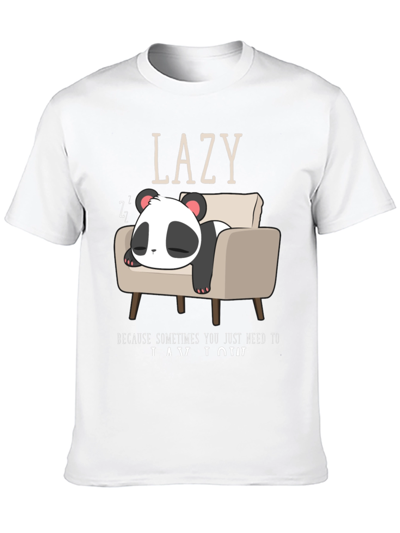 Black Lazy Panda Graphic Tee - Relaxed Fit, Soft Cotton view 10