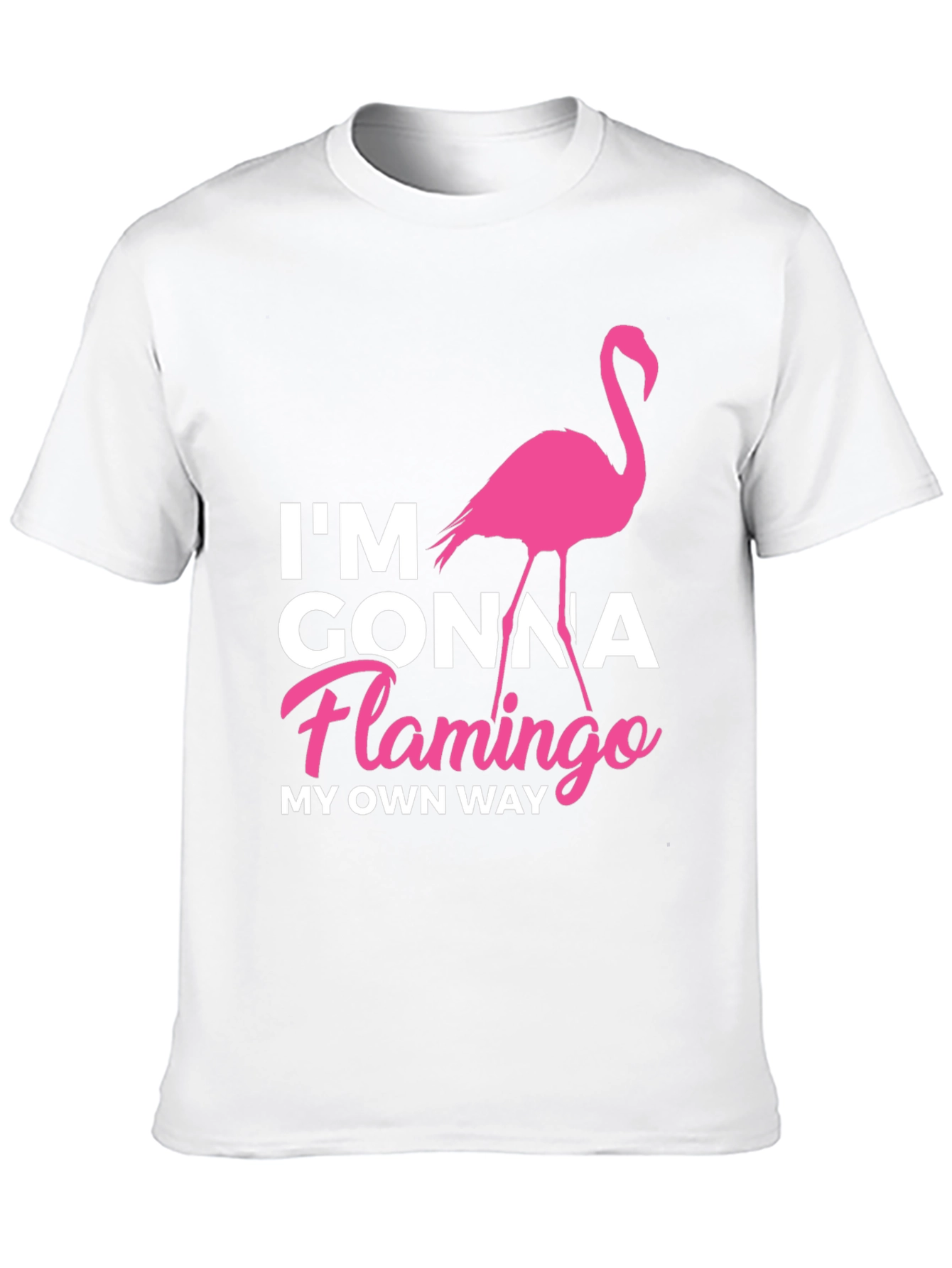 Black I'm Gonna Flamingo My Own Way Black T-Shirt view 10
