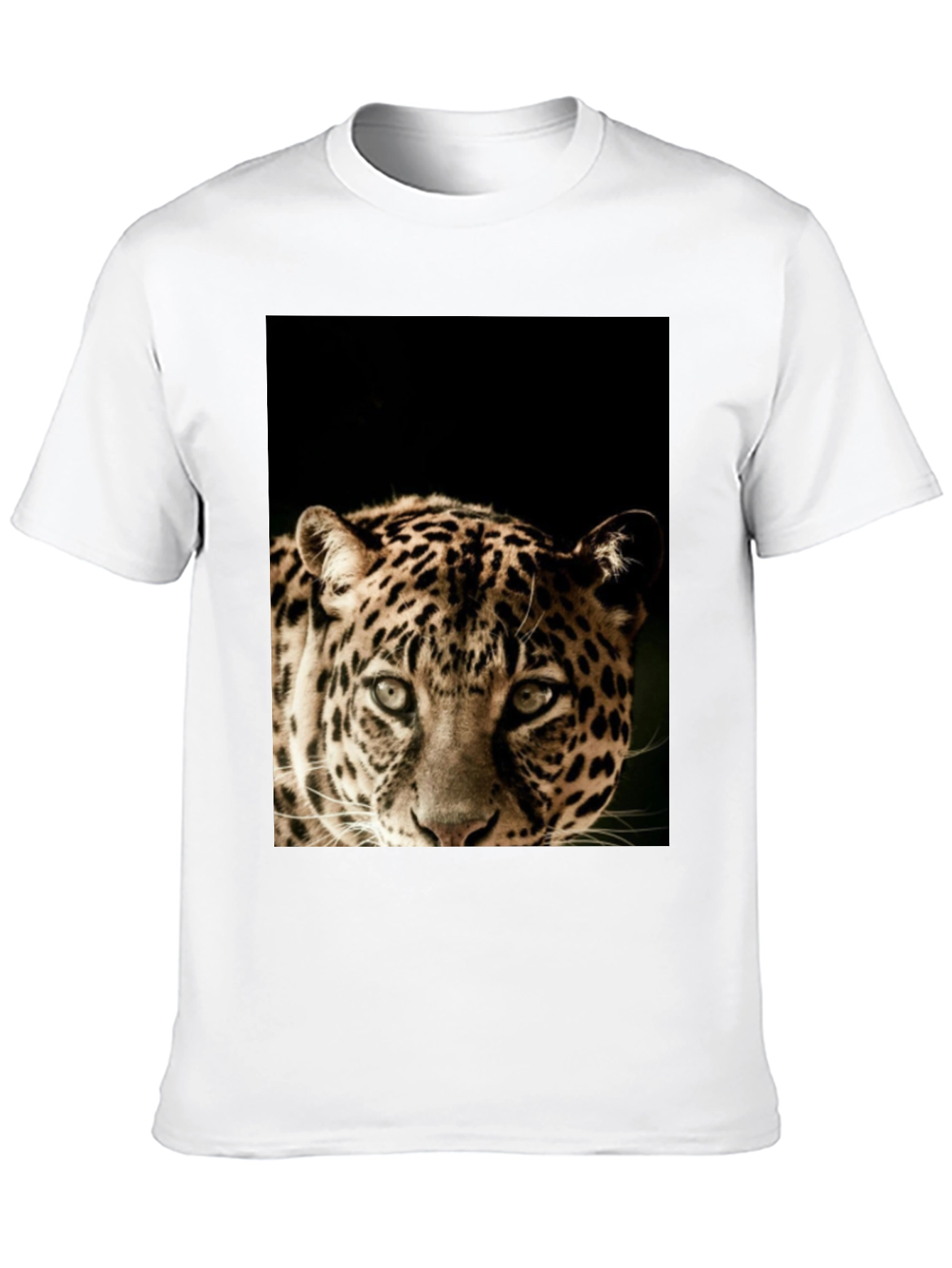 Black Leopard Graphic Print Black T-Shirt view 10