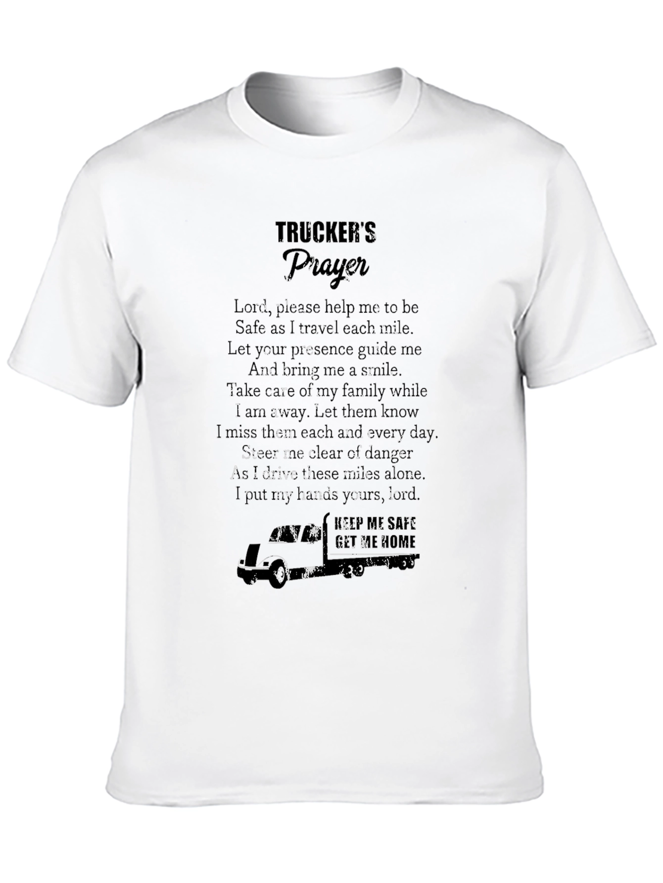 Black Trucker's Prayer Graphic Tee - Safe Travels view 10