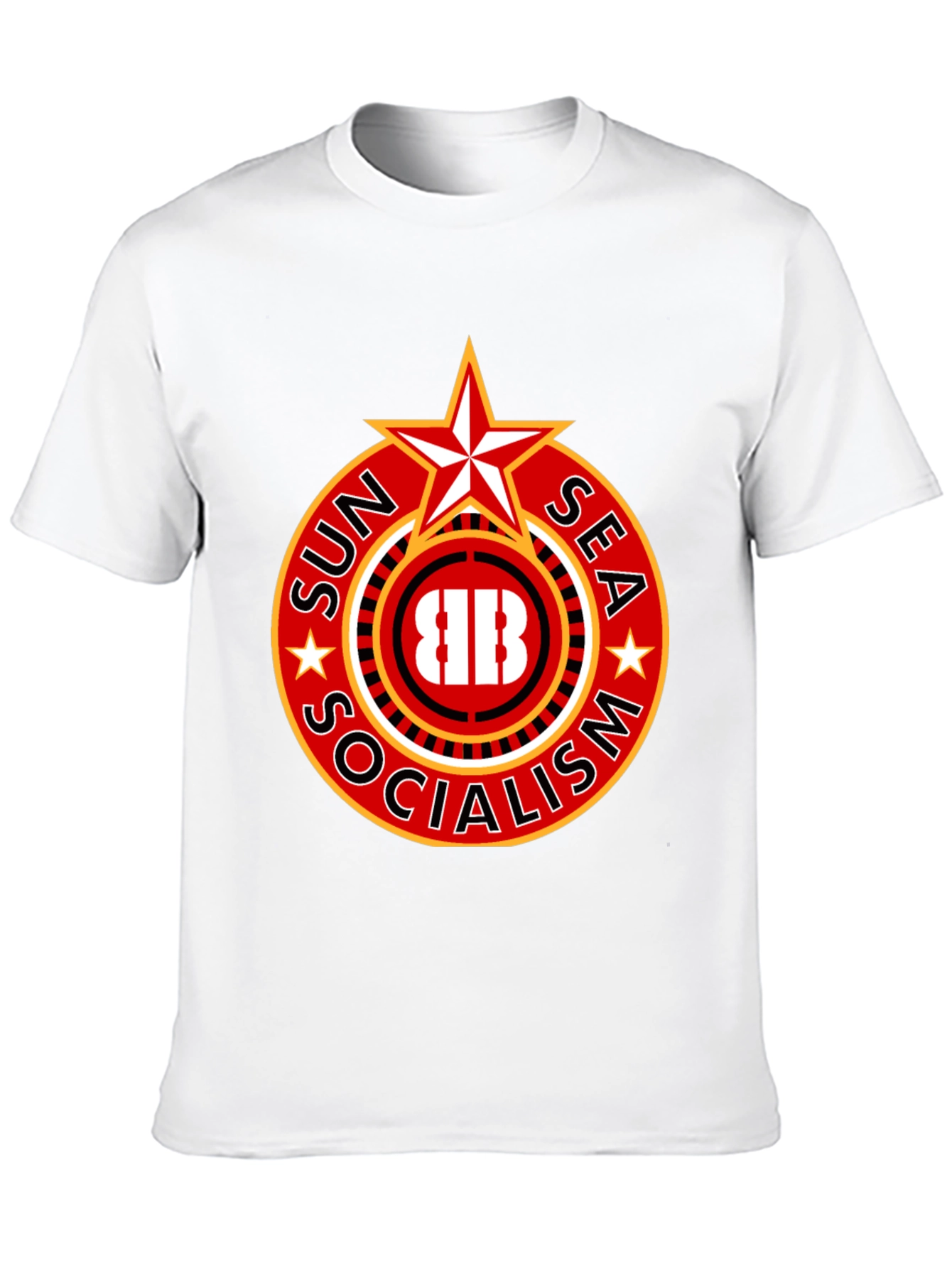 Black Sun Sea Socialism T-Shirt - Bold Graphic Tee view 10
