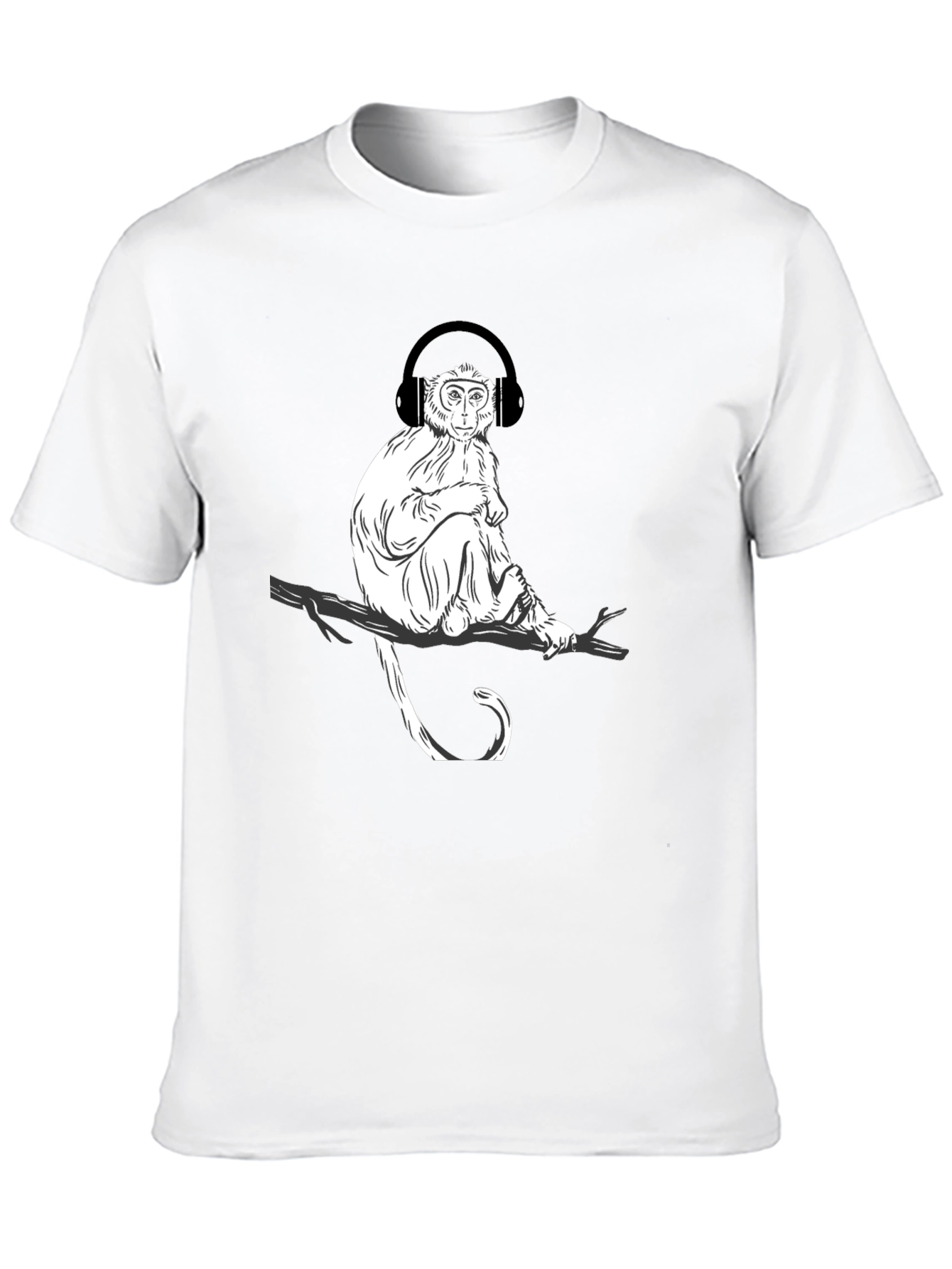Black Monkey Music Graphic T-Shirt - Cool Casual Tee view 10