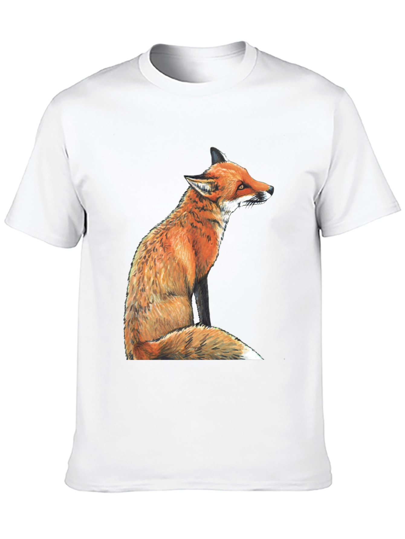 Black Fox Graphic T-Shirt - Unisex Black Tee view 10