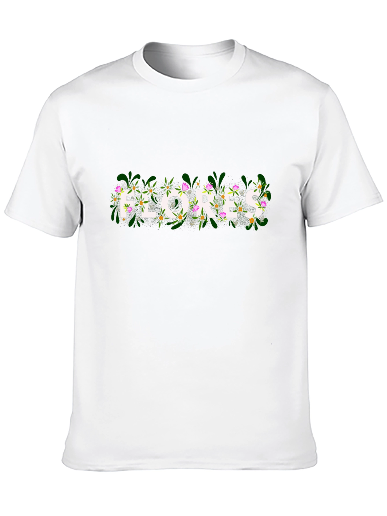 Black Floral Flores Graphic Black T-Shirt view 10