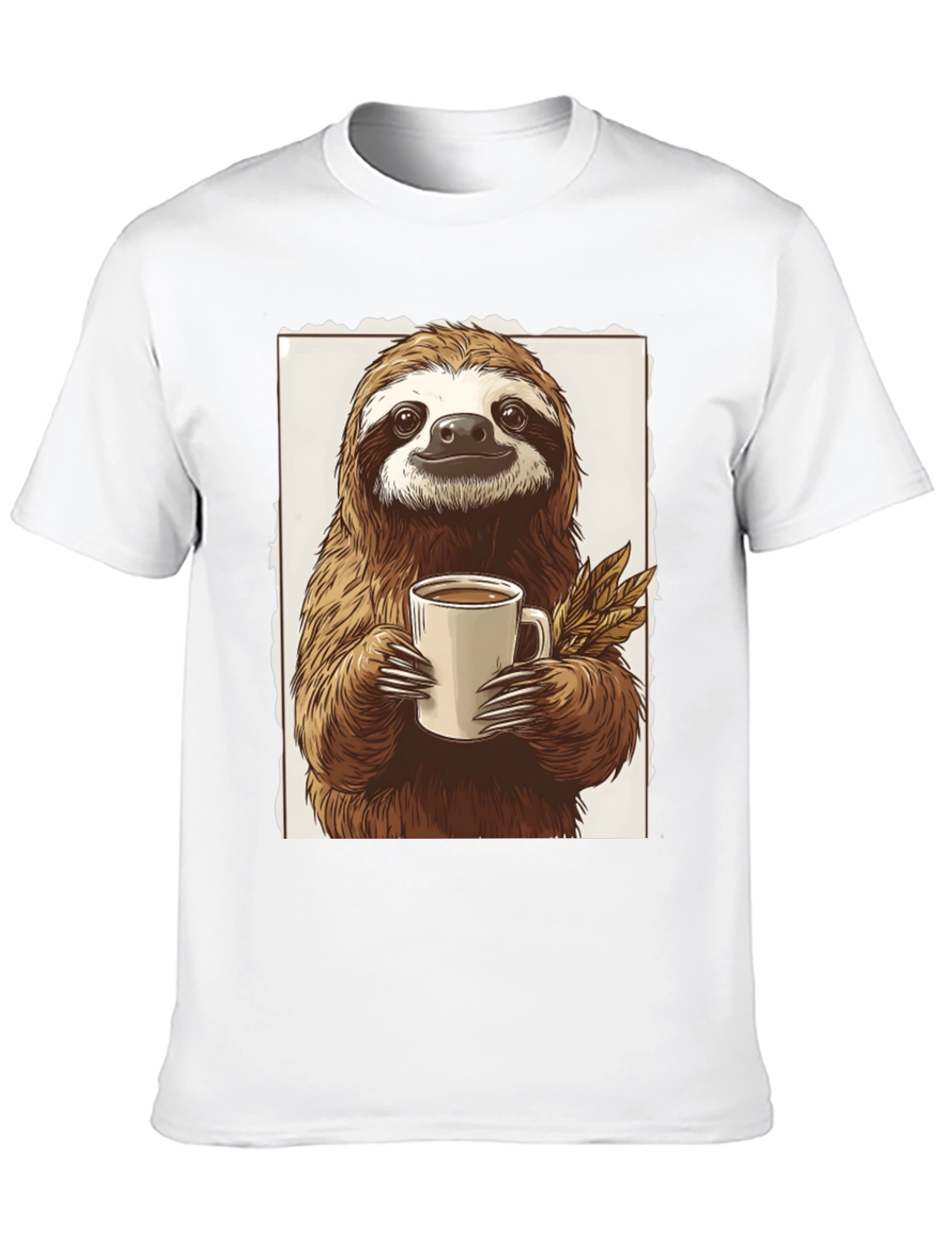 Black Sloth Coffee Lover Graphic Tee view 10